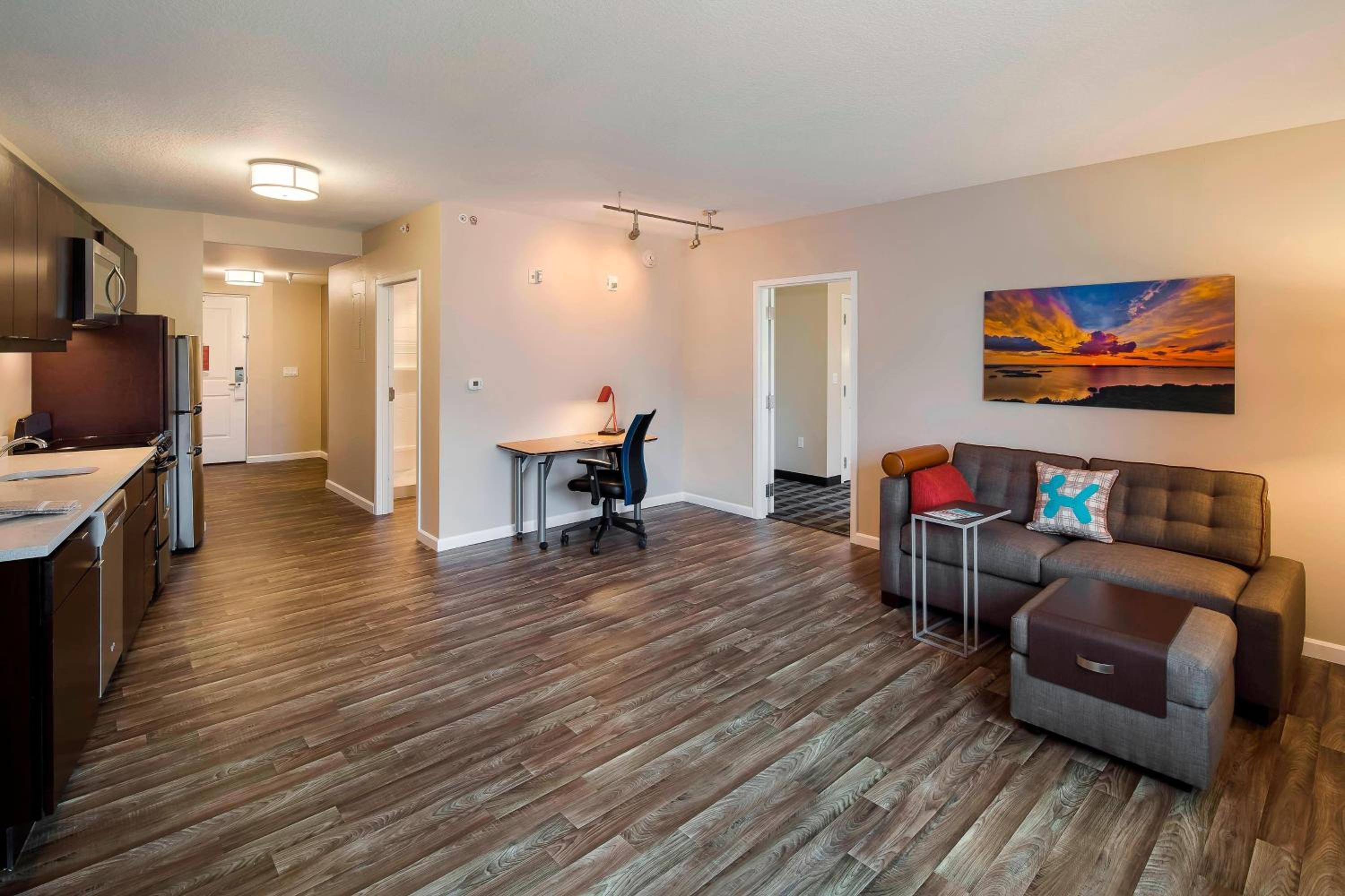 Extended One-Bedroom Queen Suite with Sofa Bed - Mobility Accessible with Roll-In Shower