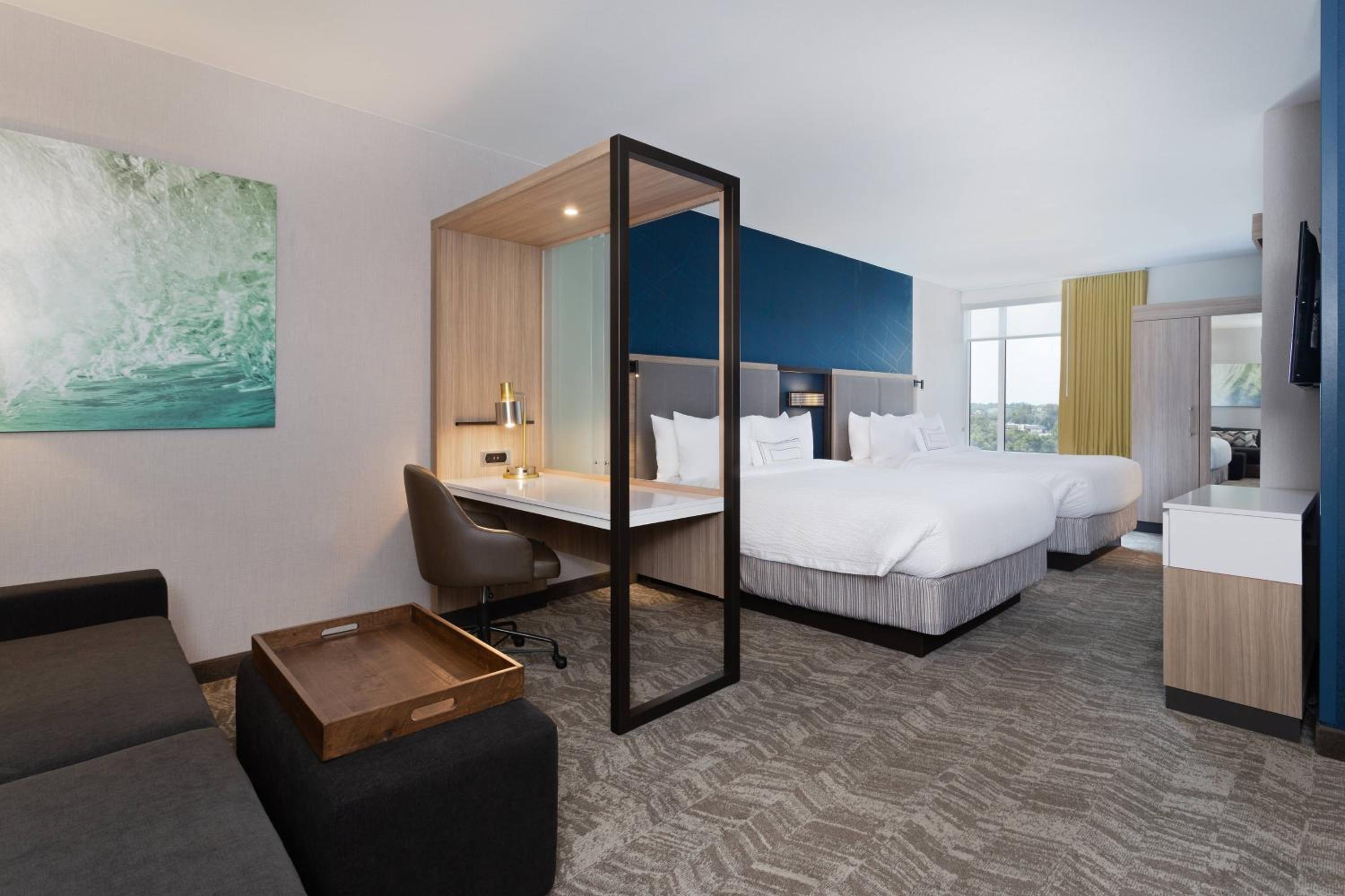 Queen Suite with Two Queen Beds and Trundle Sofa