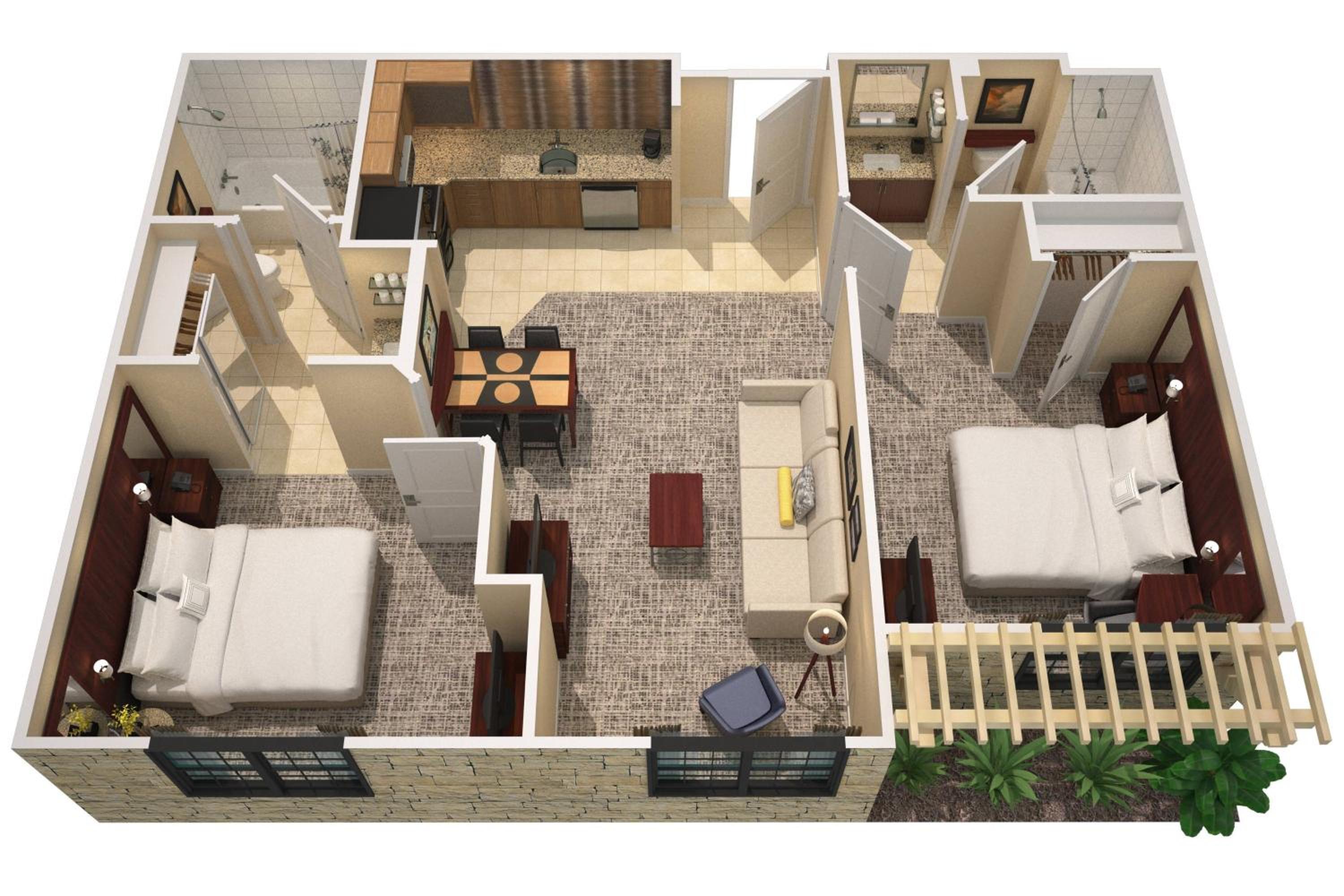 Two-Bedroom Suite with Adapted Tub - Mobility and Hearing Accessible - Photo 6