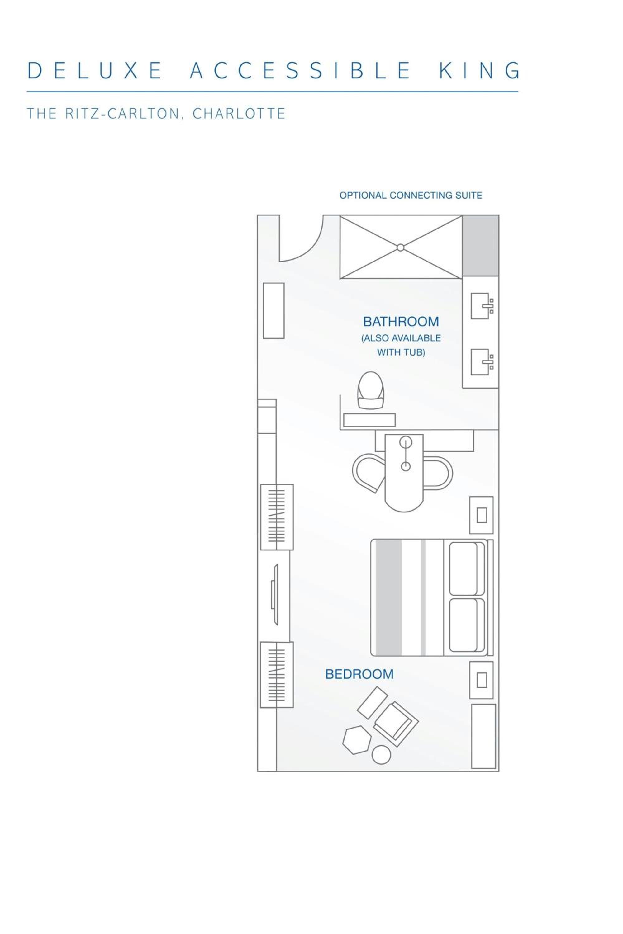 Deluxe King Room with Roll-in Shower - Mobility Accessible