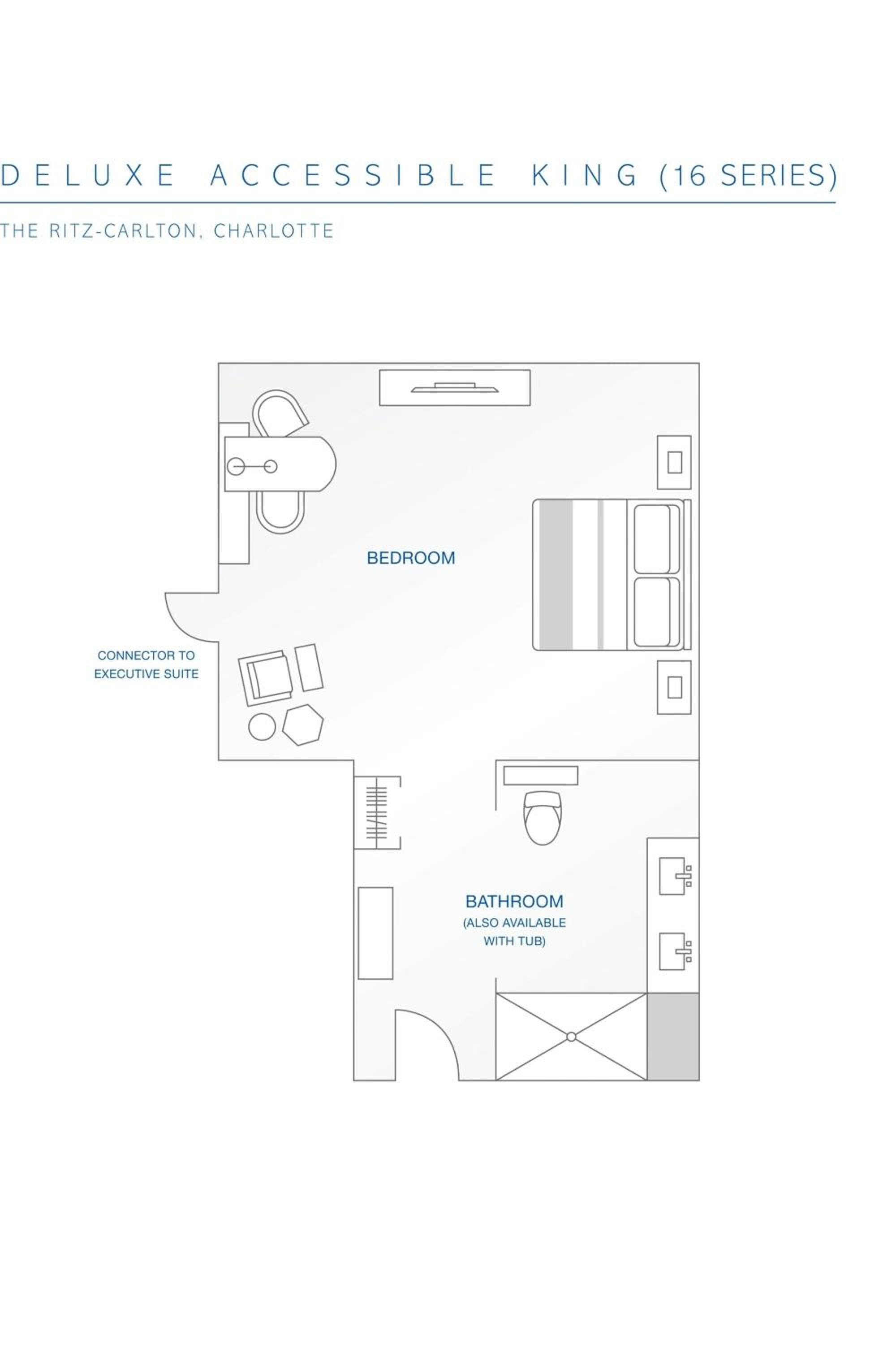 Deluxe King Room with Roll-in Shower - Mobility Accessible