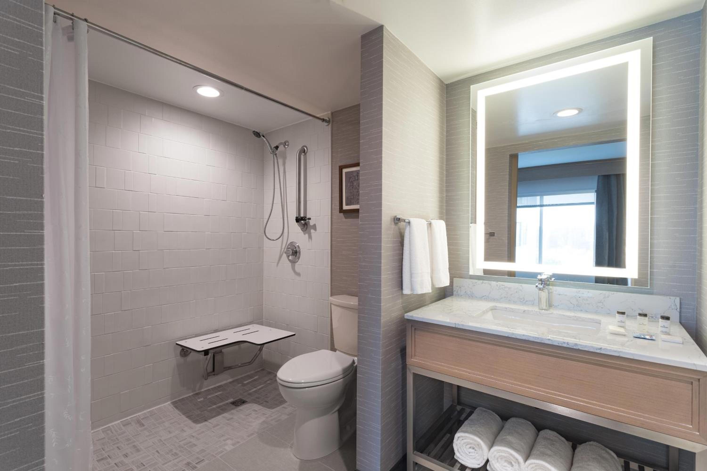 Queen Suite with Sofa Bed - Mobility/Hearing Accessible with Roll-In Shower  - Photo 6