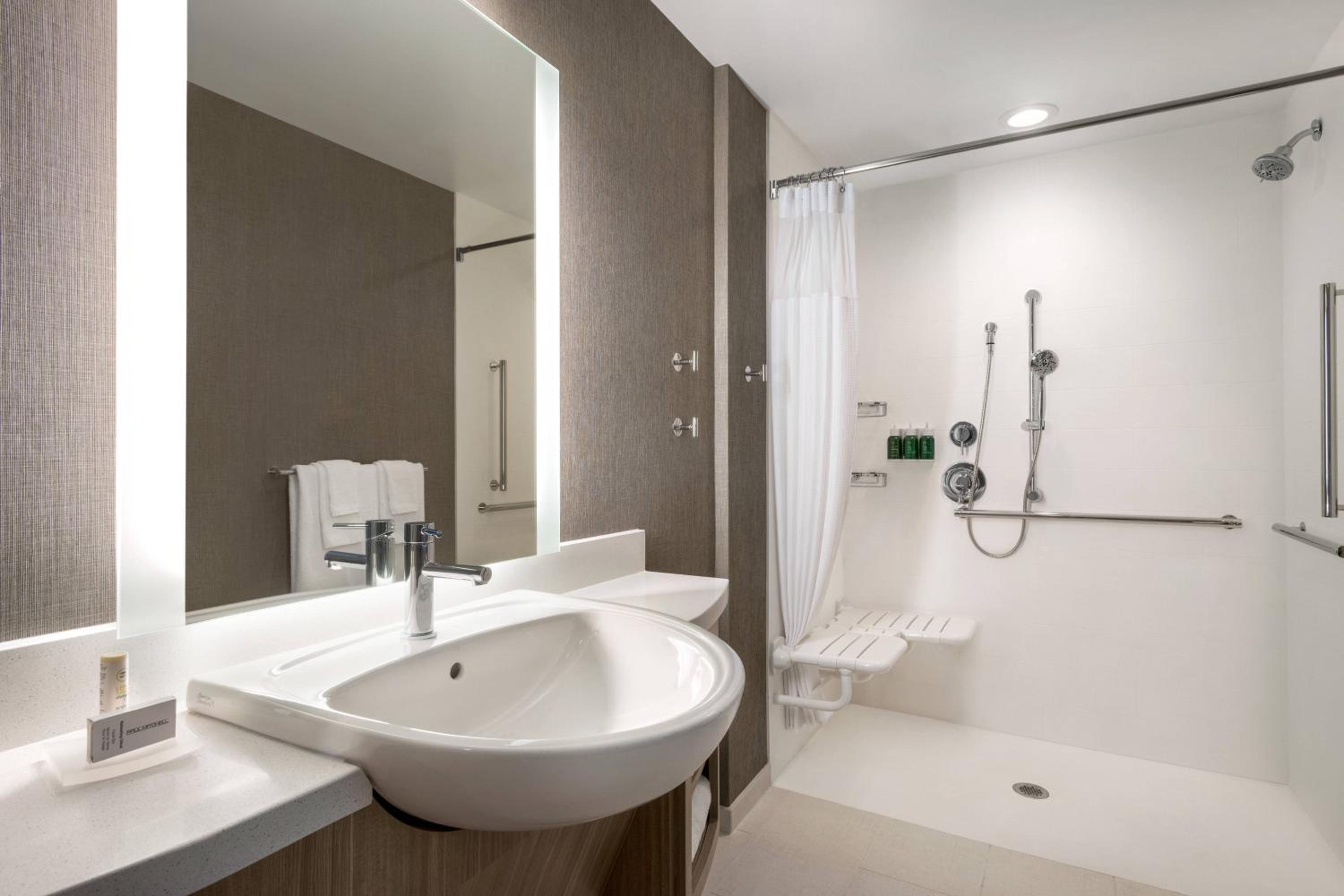 King Suite with Sofa Bed, City View and Roll-in Shower - Mobility Accessible