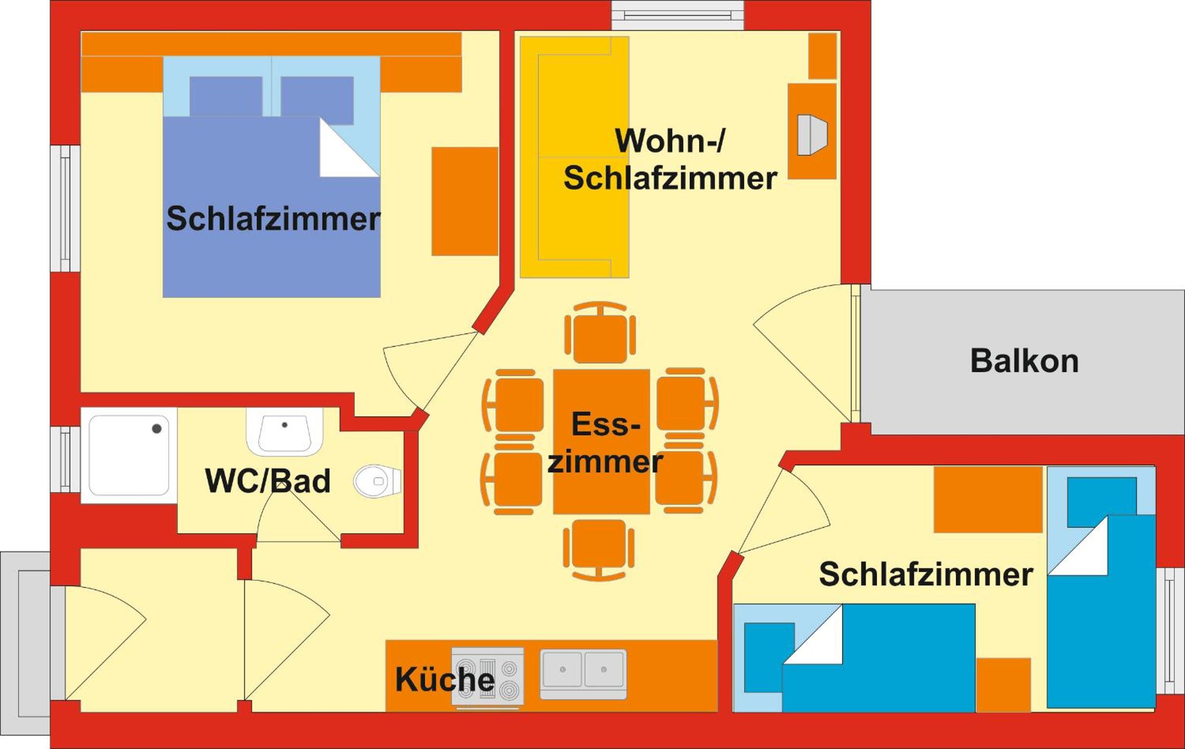 Two-Bedroom Apartment with Balcony photo 3