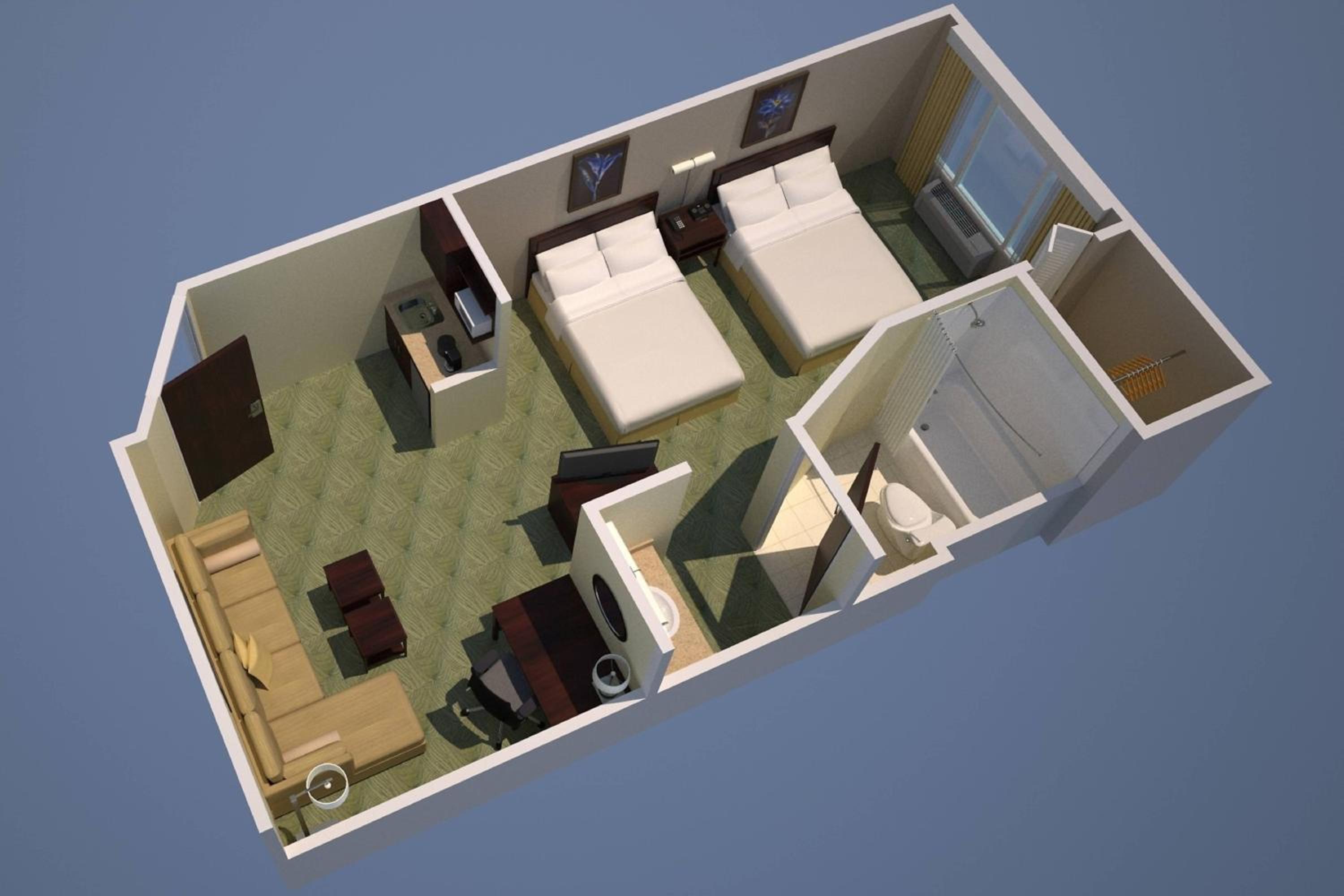 Queen Suite with Two Queen Beds and Trundle Sofa - Photo 5