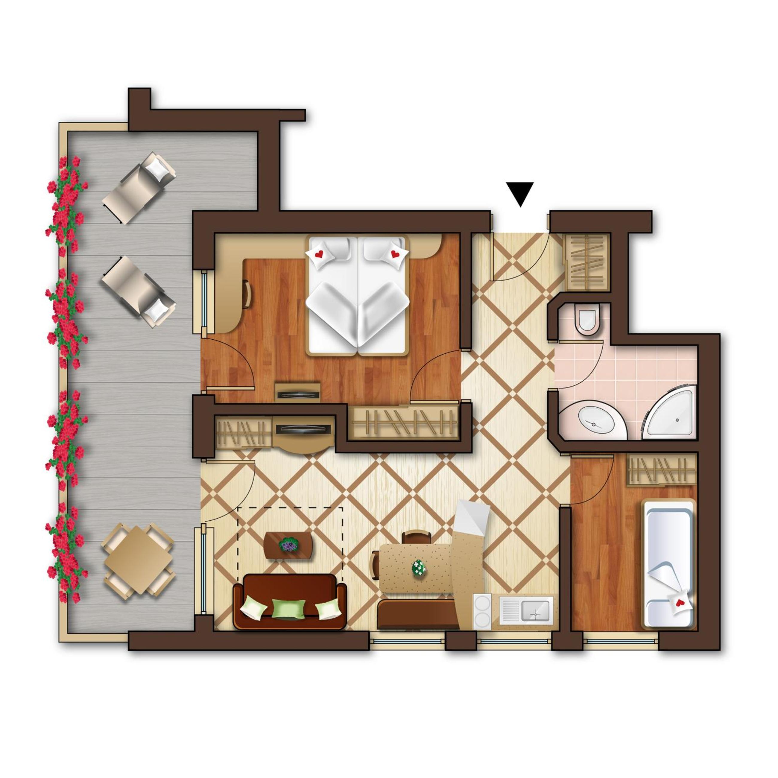 Apartment with Balcony photo 3