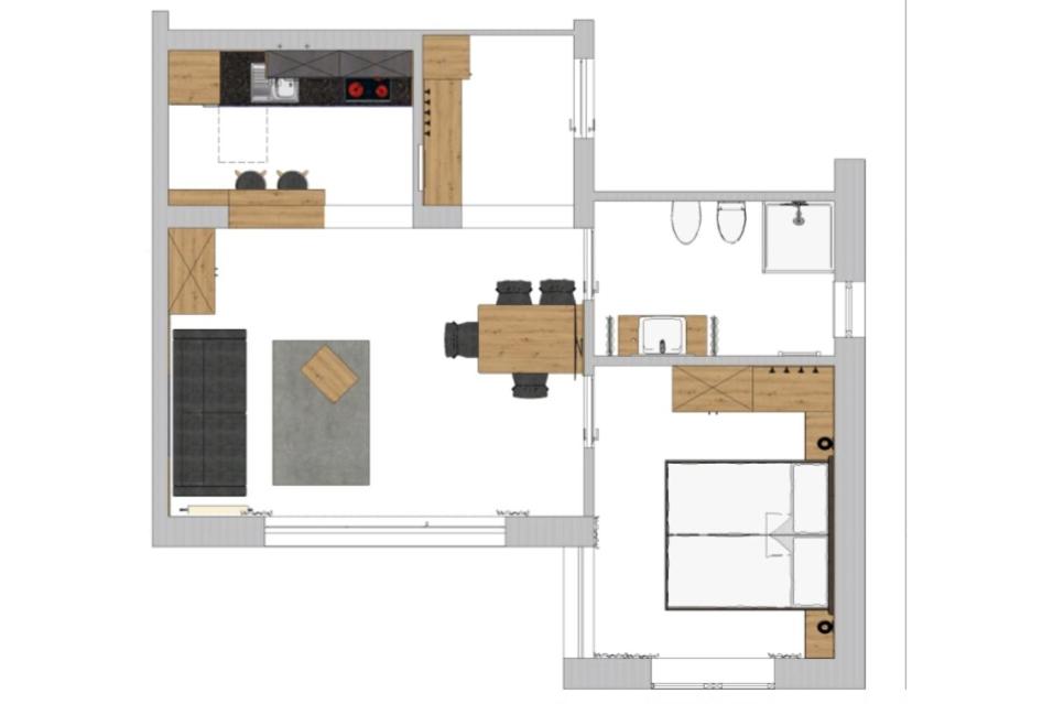 One-Bedroom Apartment with Garden