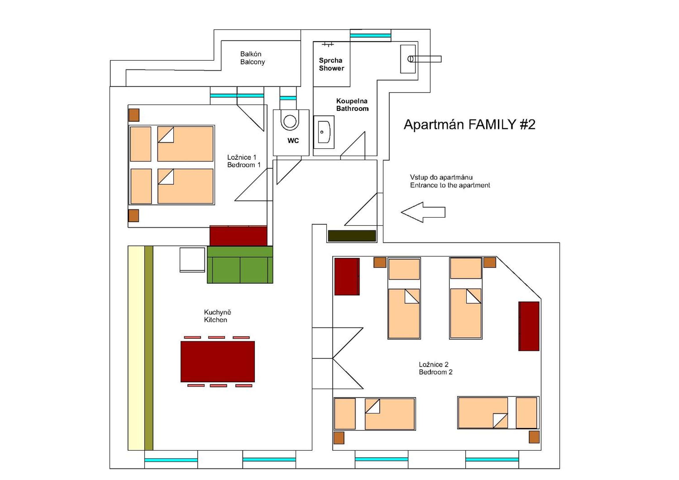 Two-Bedroom Apartment with Balcony photo 2