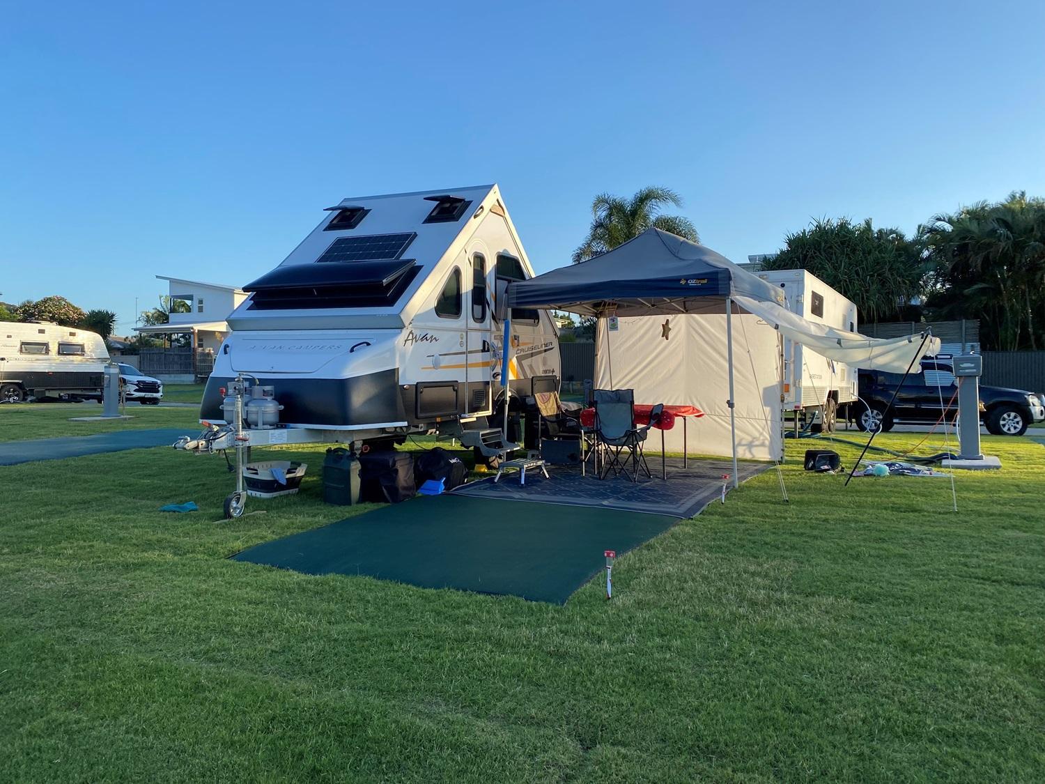 Garden Powered Sites with Shared Bathroom – Bring Your Own Caravan or Tent