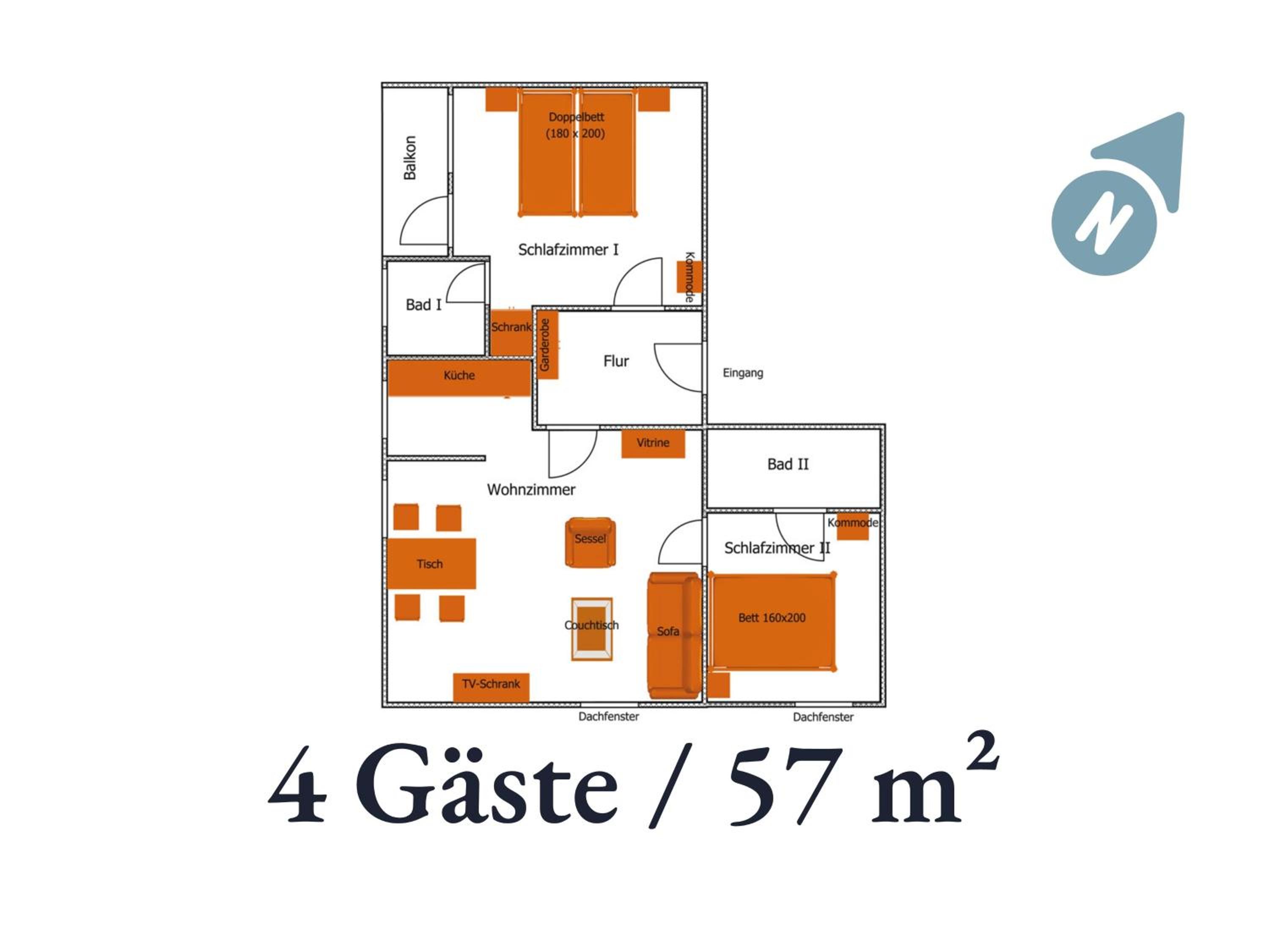 Two-Bedroom Apartment with Balcony photo 3