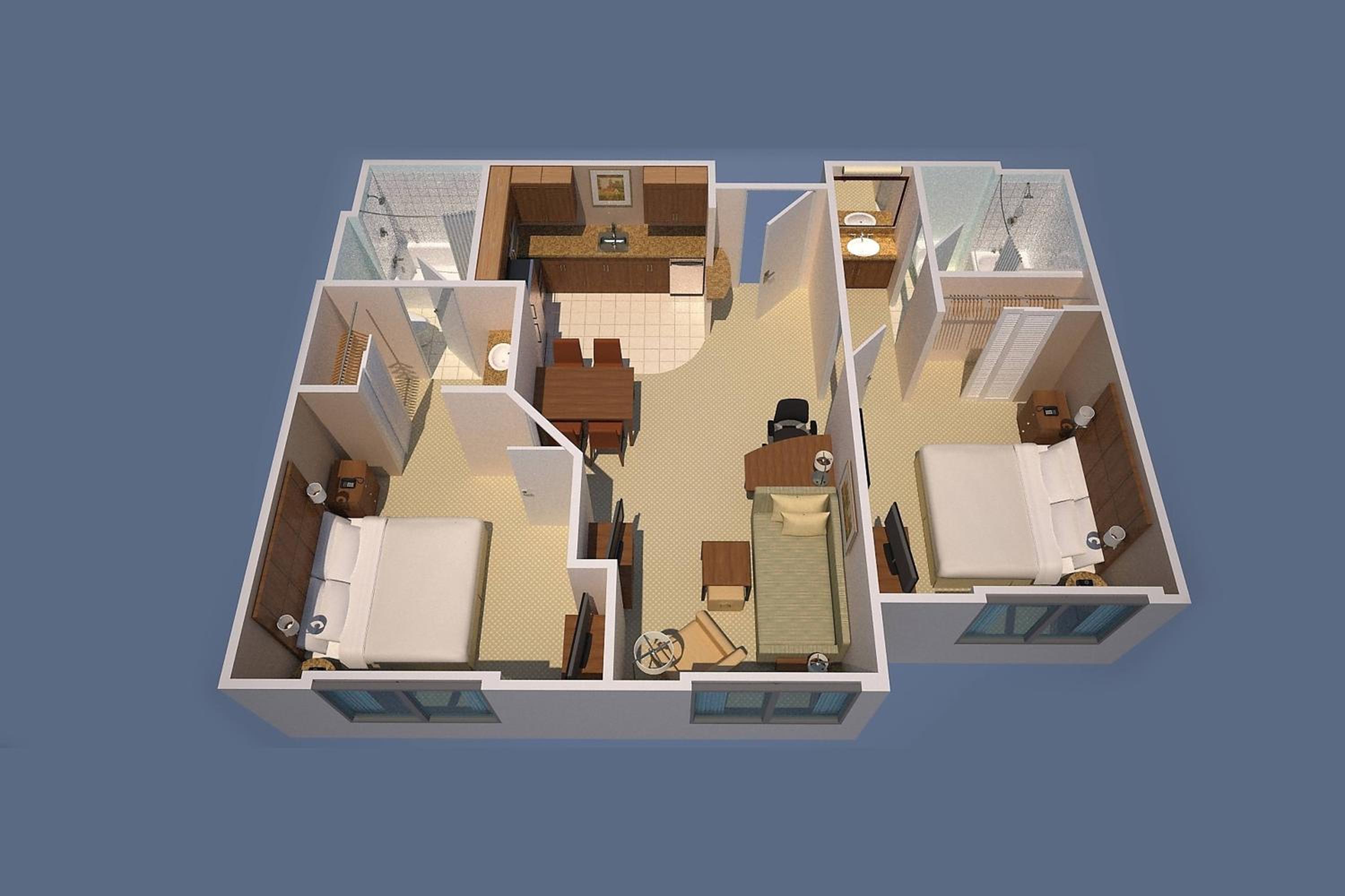 Two-Bedroom Suite - Mobility Accessible with Roll-In Shower photo 3