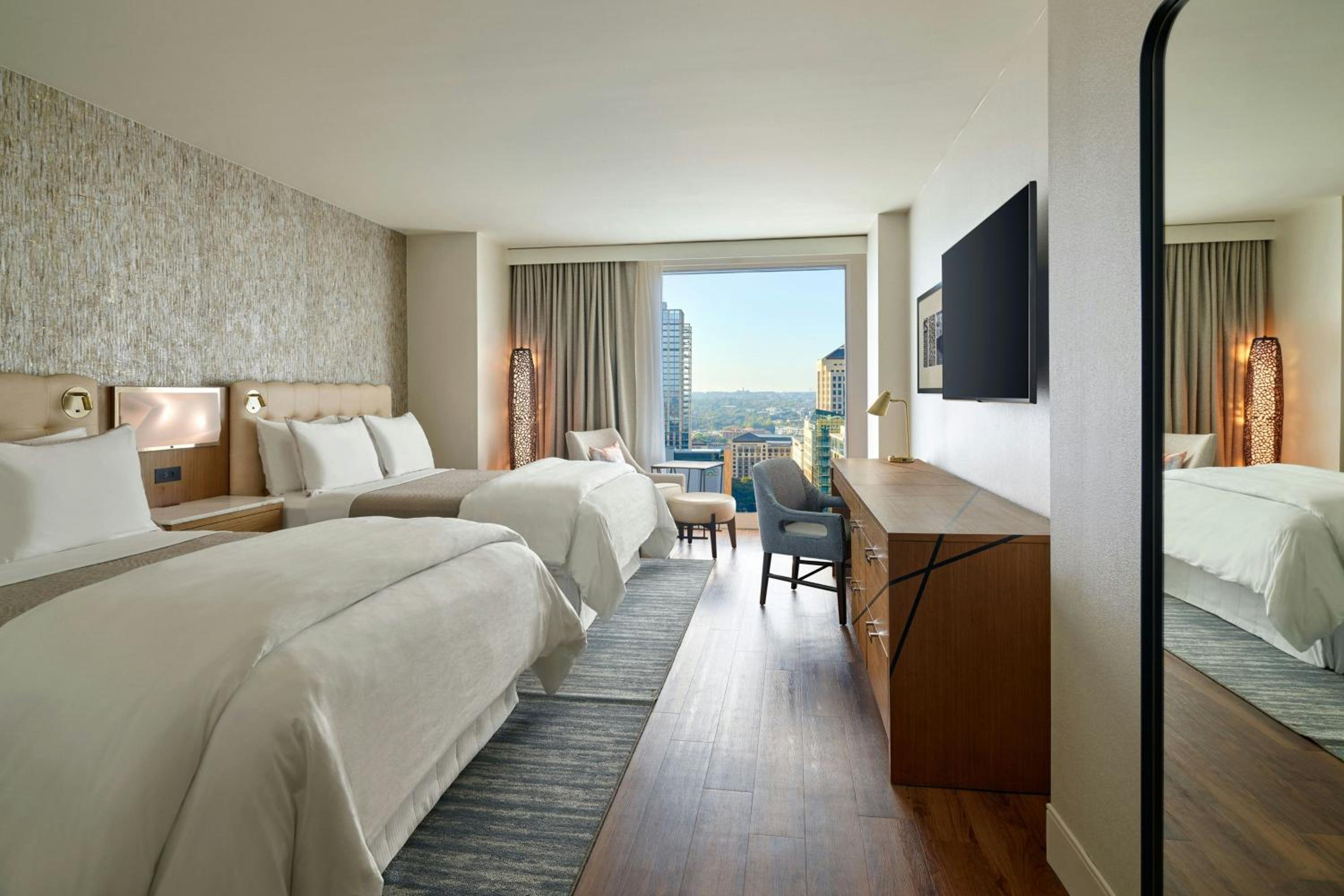Large Queen Room with Two Queen Beds and Adapted Tub - Mobility and Hearing Accessible at The Westin Austin Downtown in Austin