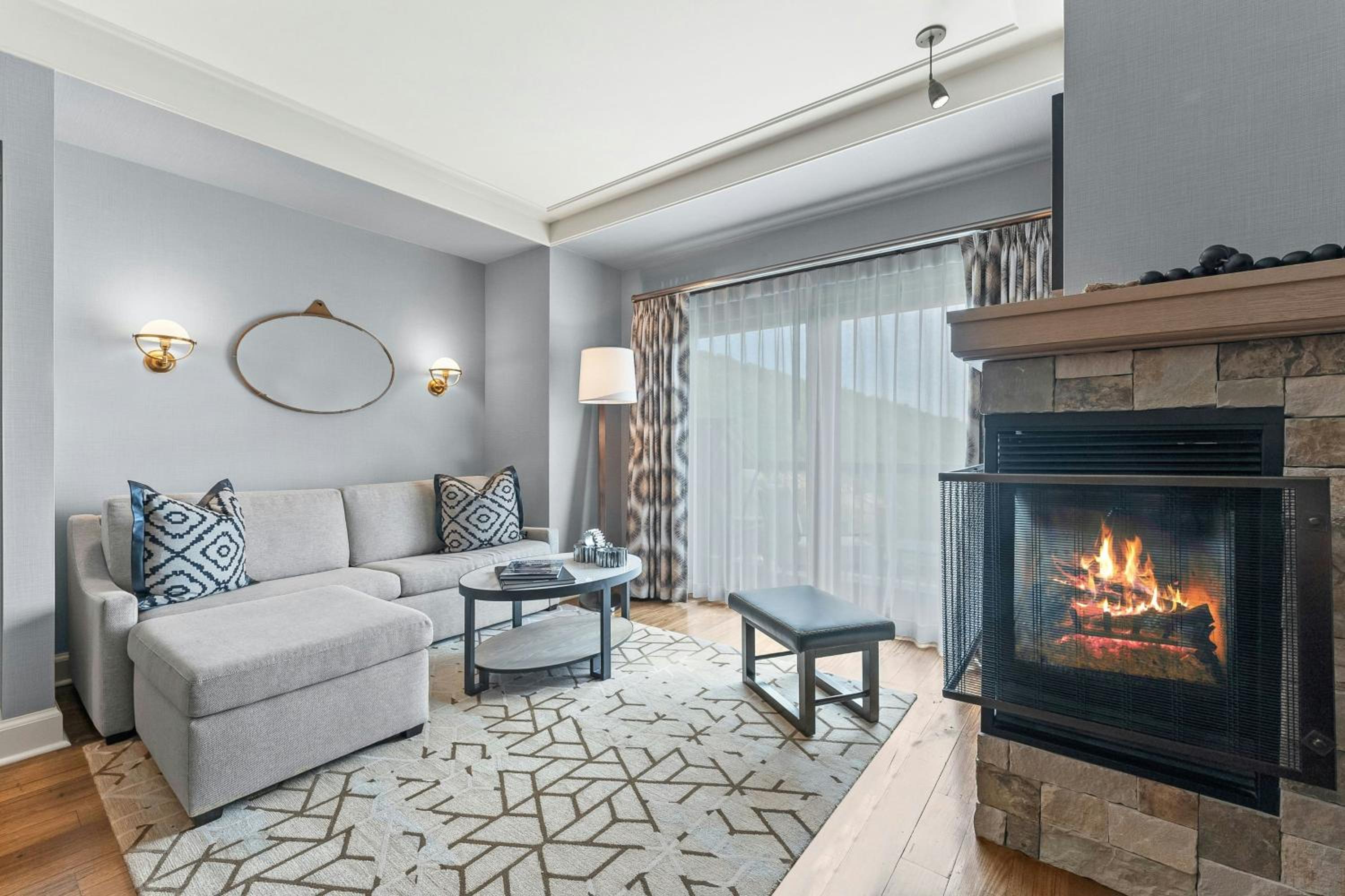 Four-Bedroom Residence with Balcony and Fireplace