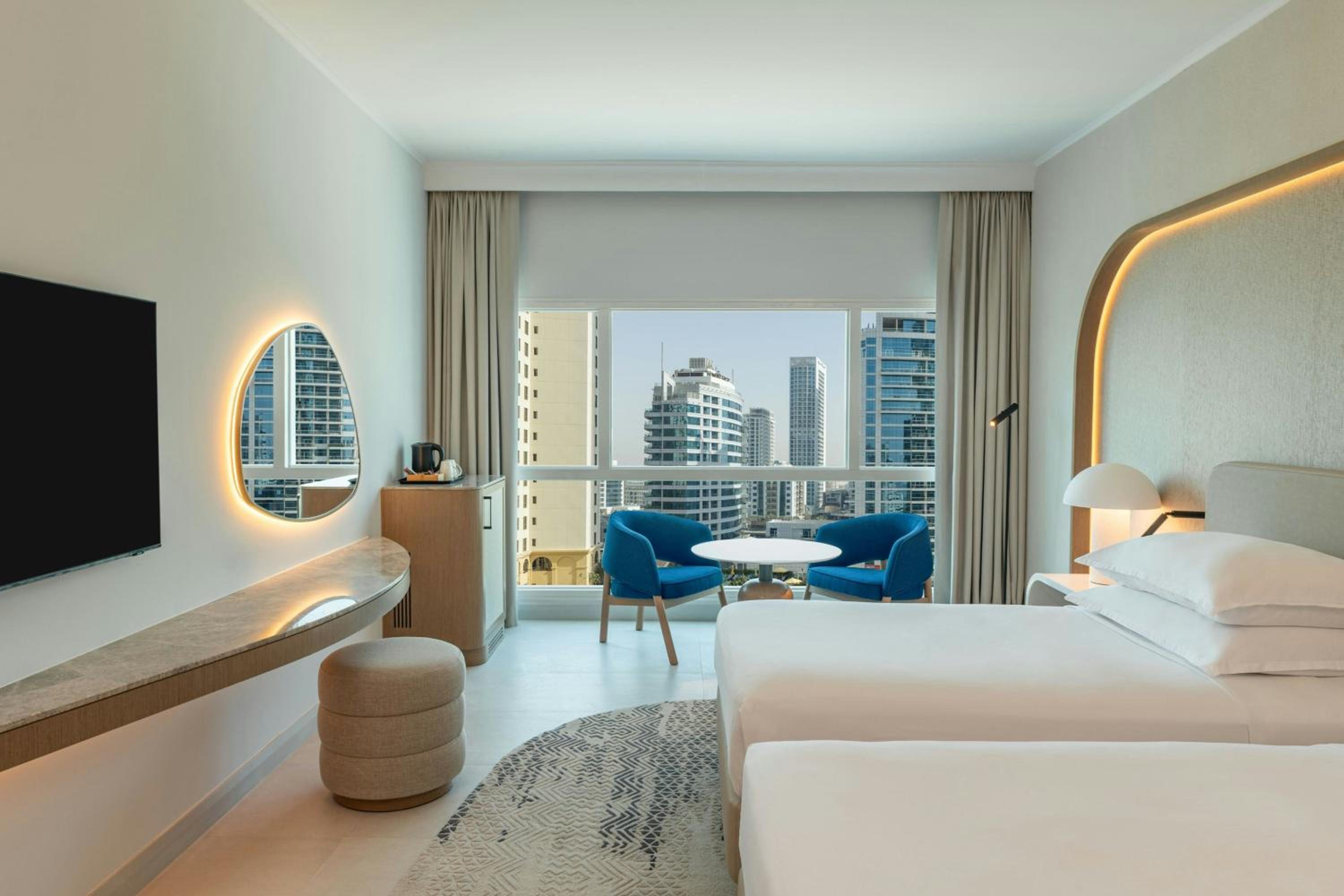 Club Twin Room JBR View Room - Including Lounge Access with Afternoon Tea, Evening Cocktail Hours, Soft Refreshments & Canapes, Private beach Access thumbnail 5
