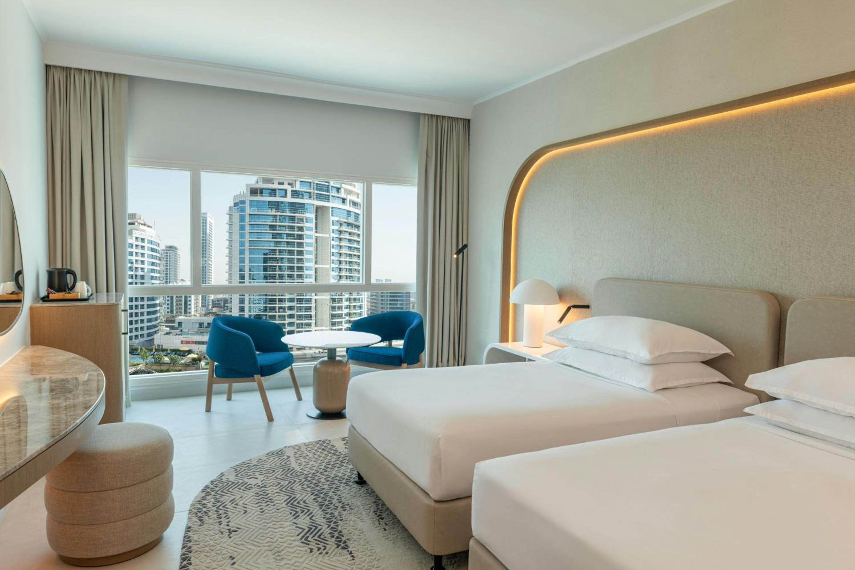 Club Twin Room JBR View Room - Including Lounge Access with Afternoon Tea, Evening Cocktail Hours, Soft Refreshments & Canapes, Private beach Access thumbnail 6