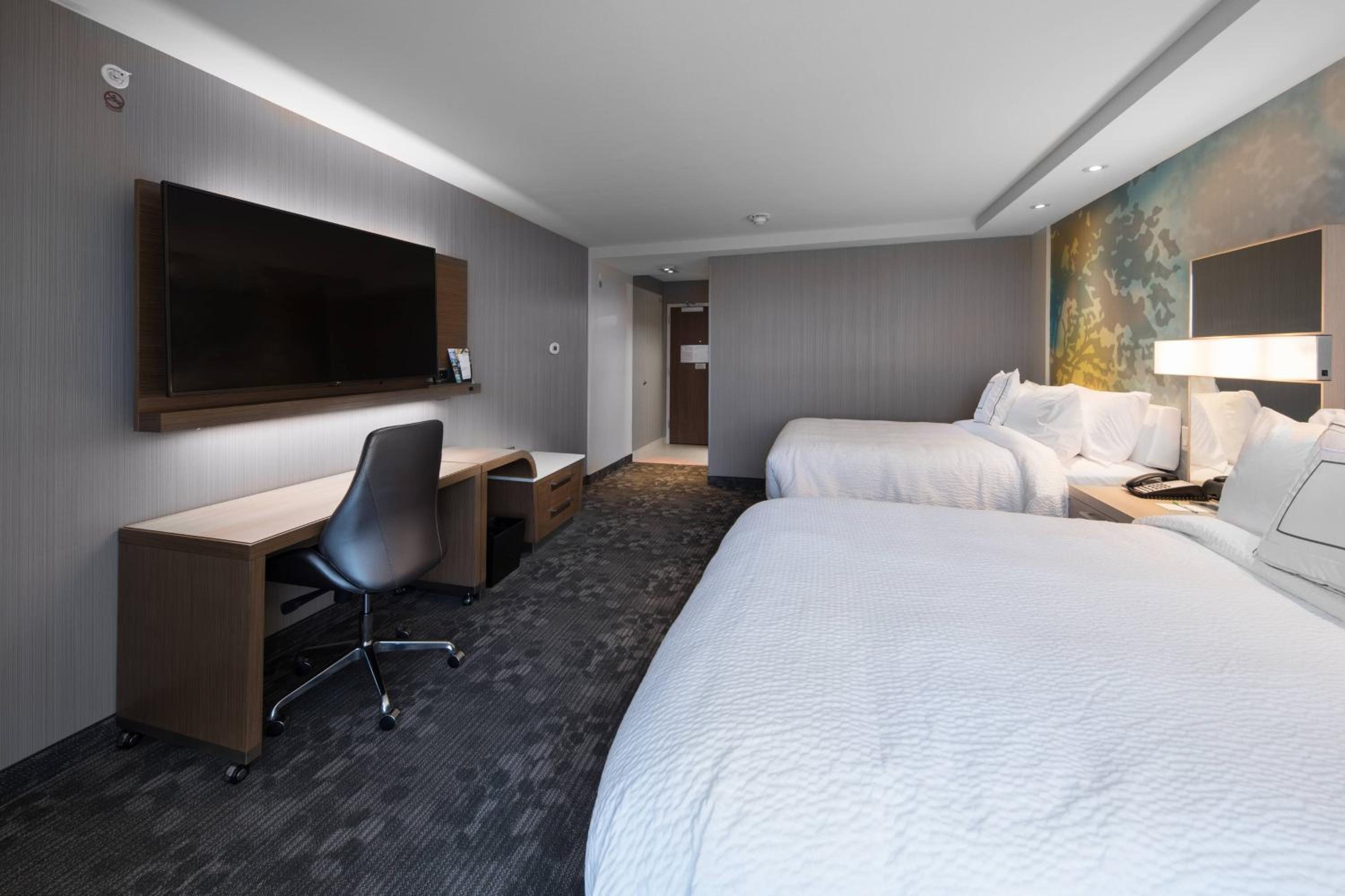 Queen Room with Two Queen Beds and Roll-in Shower - Mobility and Hearing Accessible