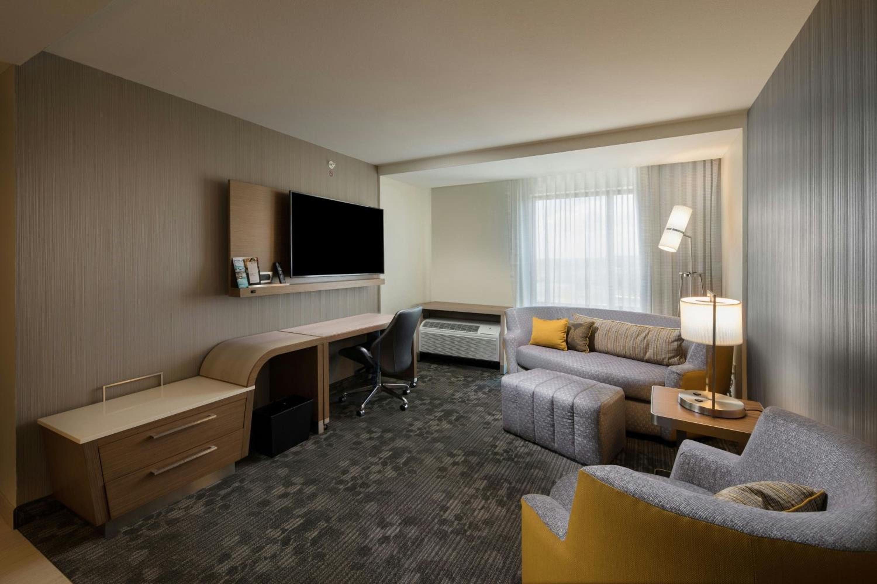 One-Bedroom King Suite with Partial NYC View and Roll-In Shower - Mobility Accessible