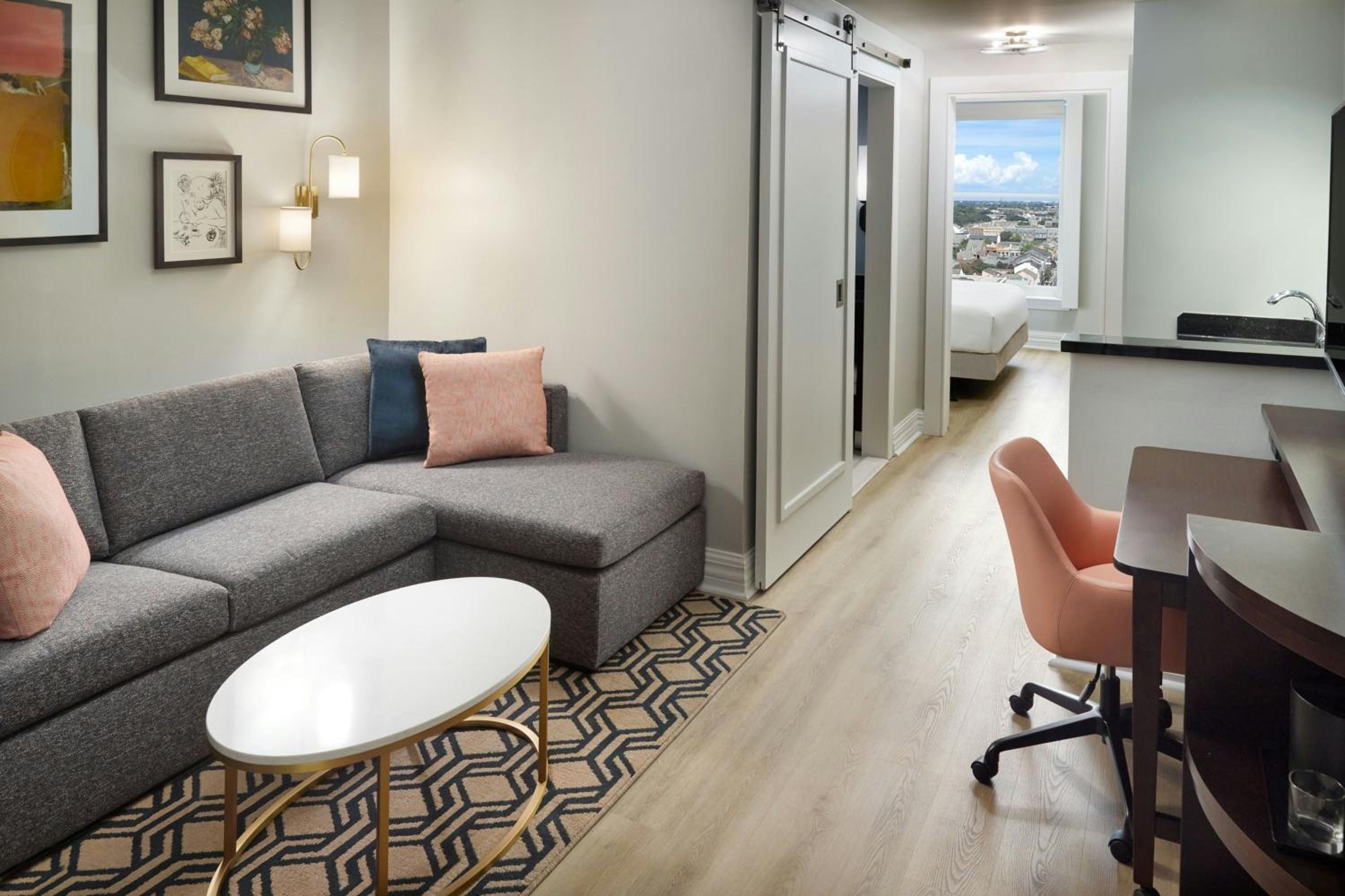 Newly Renovated, Studio Suite, 1 Queen, Sofa bed (Mobility Accessible w/Roll-in Shower) - Photo 1