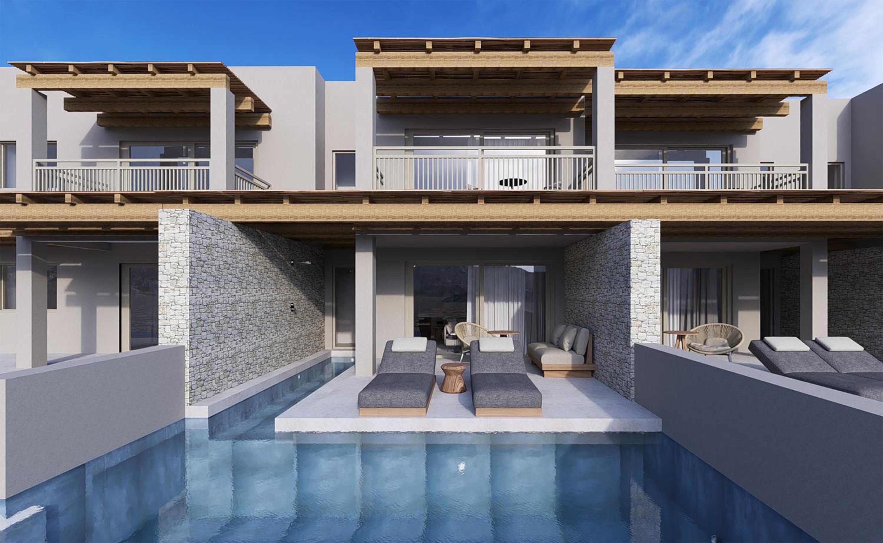 Blue Junior Suite Sea View Private Pool (min. Age 8 Years Old)