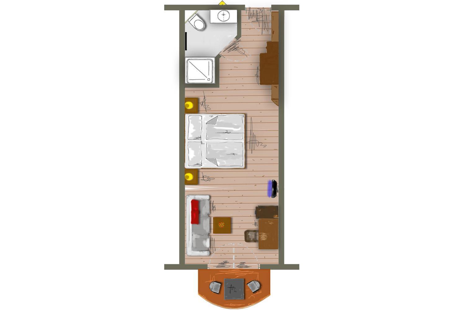 Double Room with Balcony (2 Adults + 1 Child)