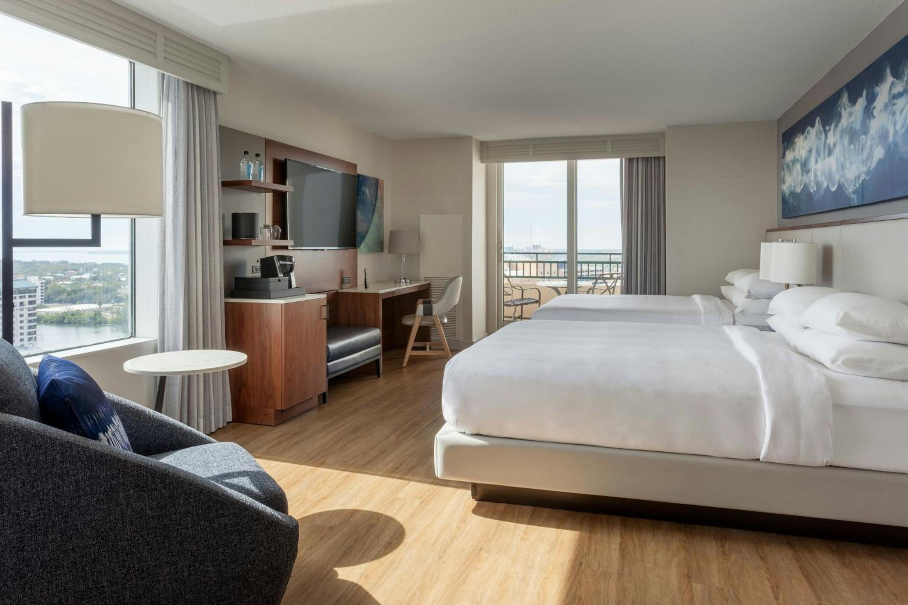 Large Queen Room with Two Queen Beds and Balcony - Mobility Accessible with Tub - Photo 1