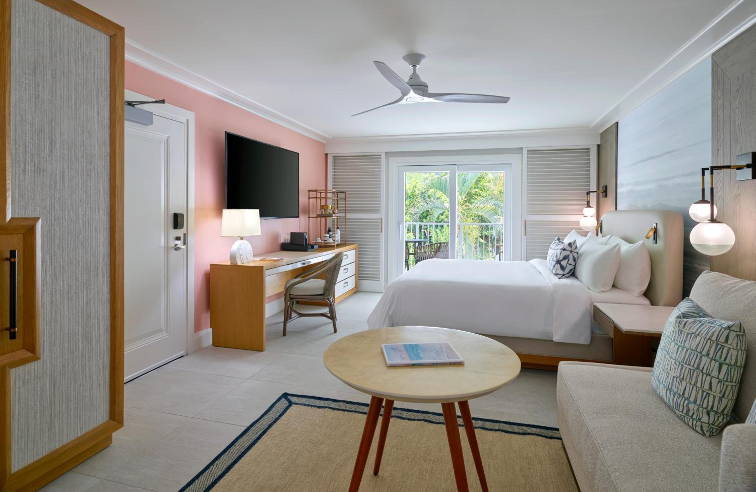 Garden View King, Guest room, 1 King, Sofa bed, (Mobility & Hearing Accessible w/ Roll-in Shower)