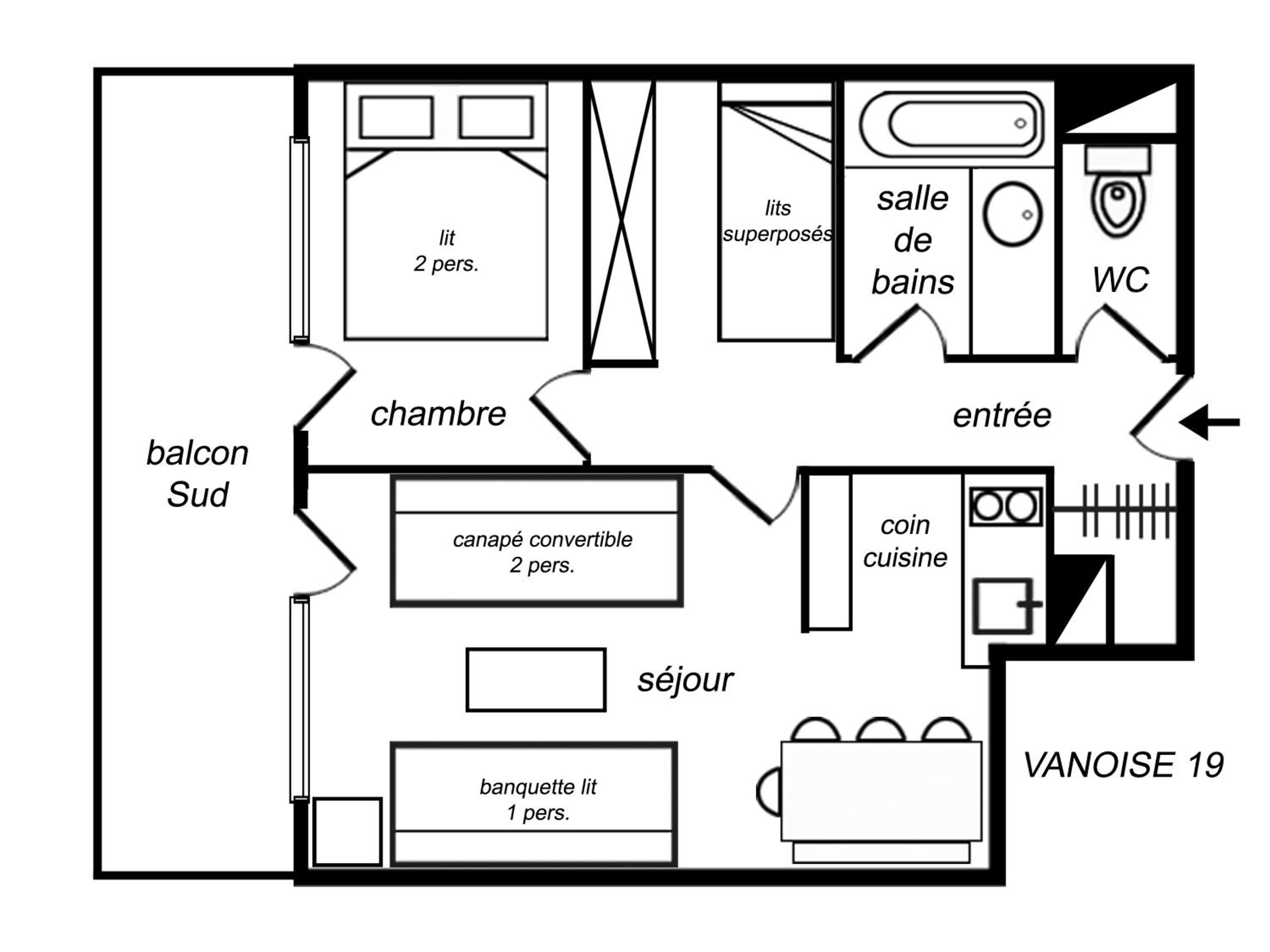 Two-Bedroom Apartment (6 Adults)