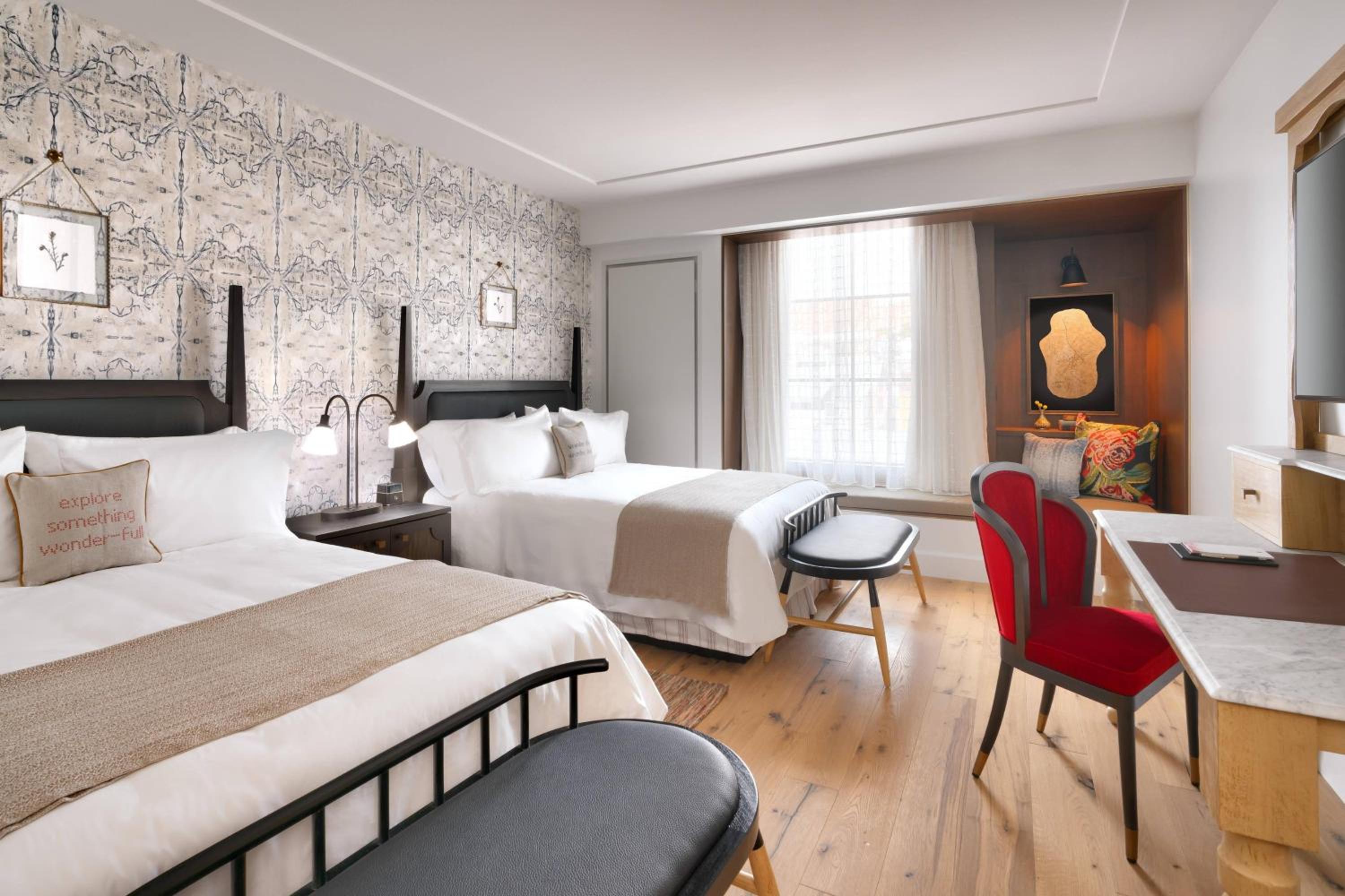 Queen Room with Two Queen Beds and Roll-in Shower - Mobility and Hearing Accessible