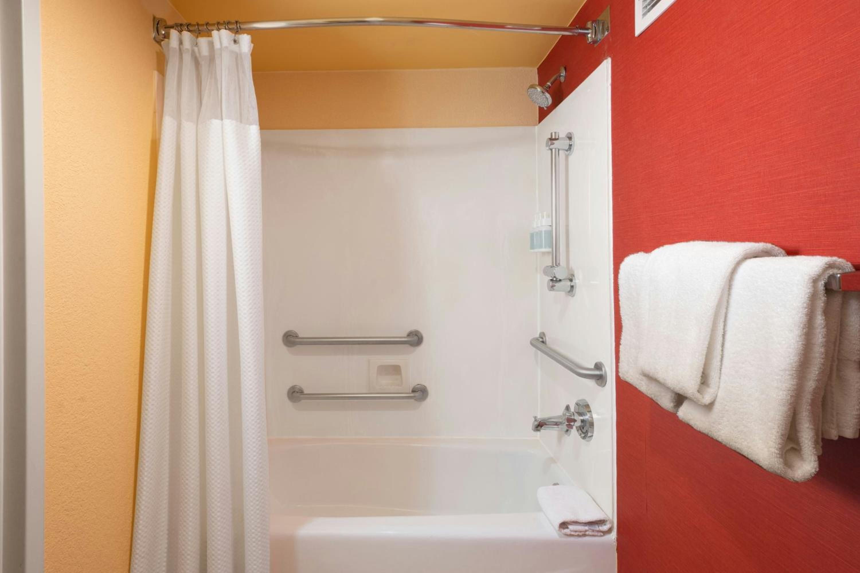 Double Room with Two Double Beds and Roll-In Shower - Mobility and Hearing Accessible