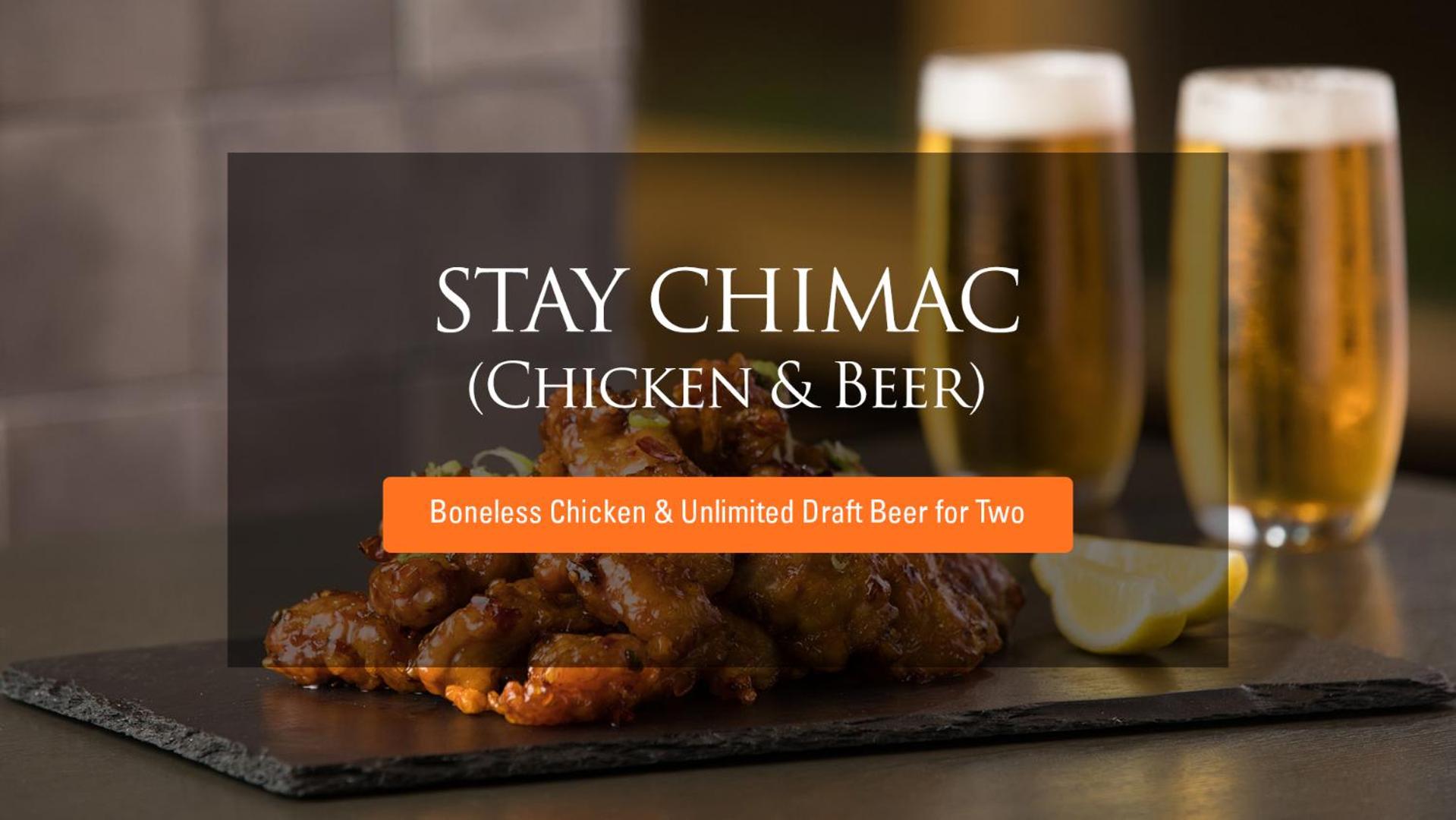 [Chimaek PKG] Deluxe Double Room with Ocean View with Chicken with Unlimited Draft Beer (per night) for 2