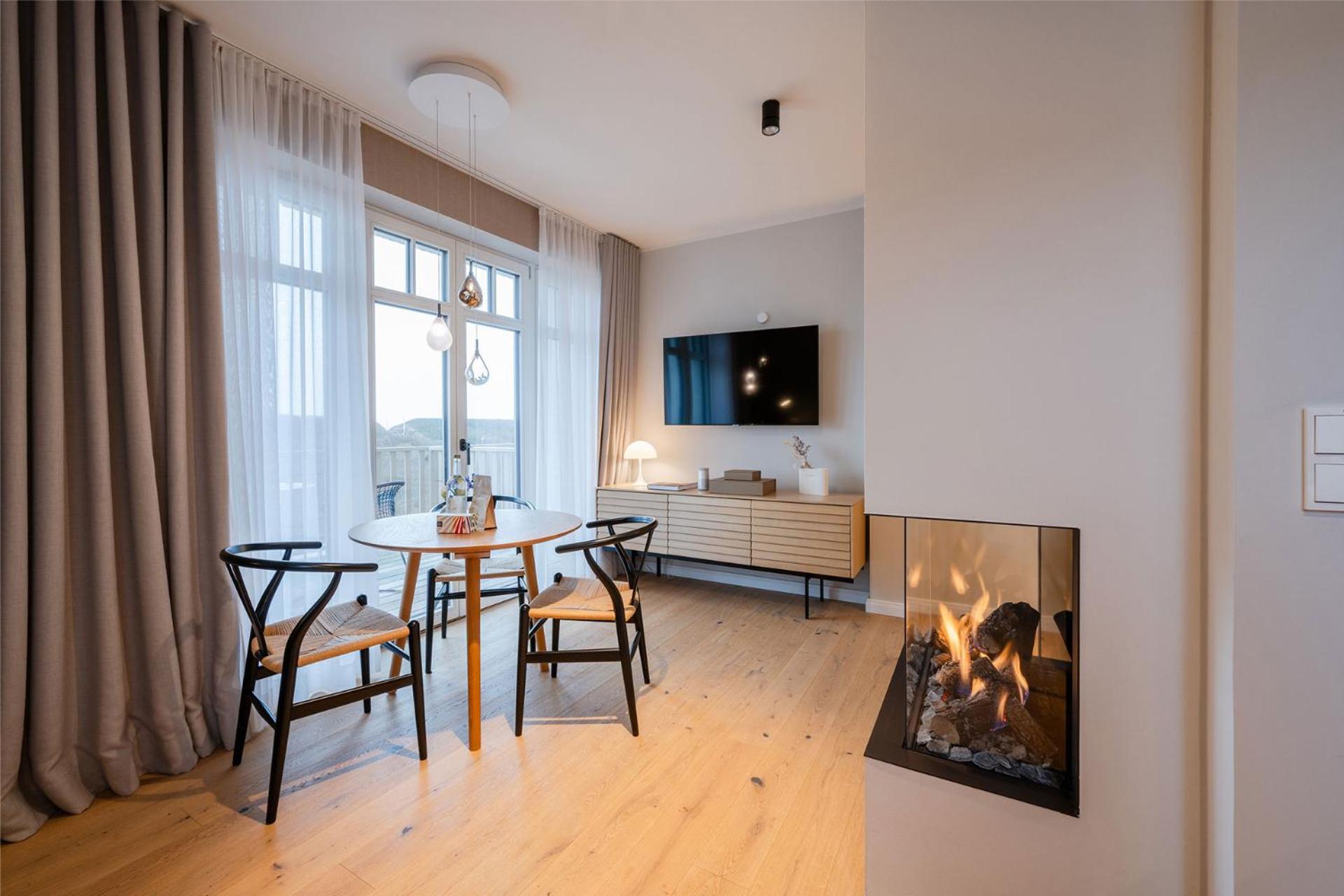 Apartment Deluxe L mit Dünenblick und Kamin