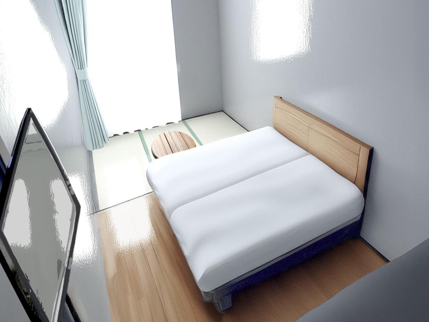 Twin Room with Tatami Area in Condo Bldg – Kitchen, Washer & Lounge Access
