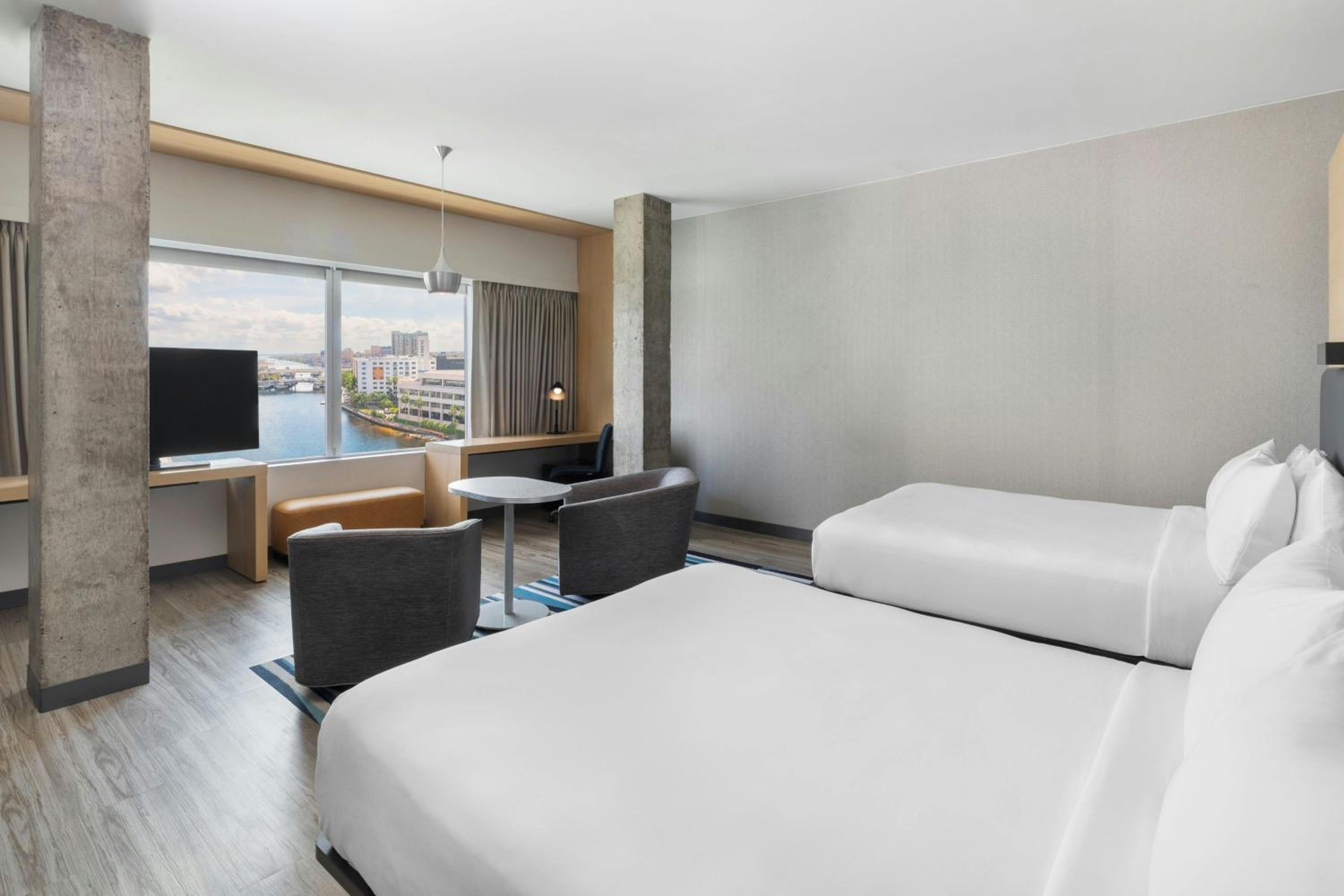 Queen Room with Two Queen Beds and Roll-in Shower - Mobility and Hearing Accessible
