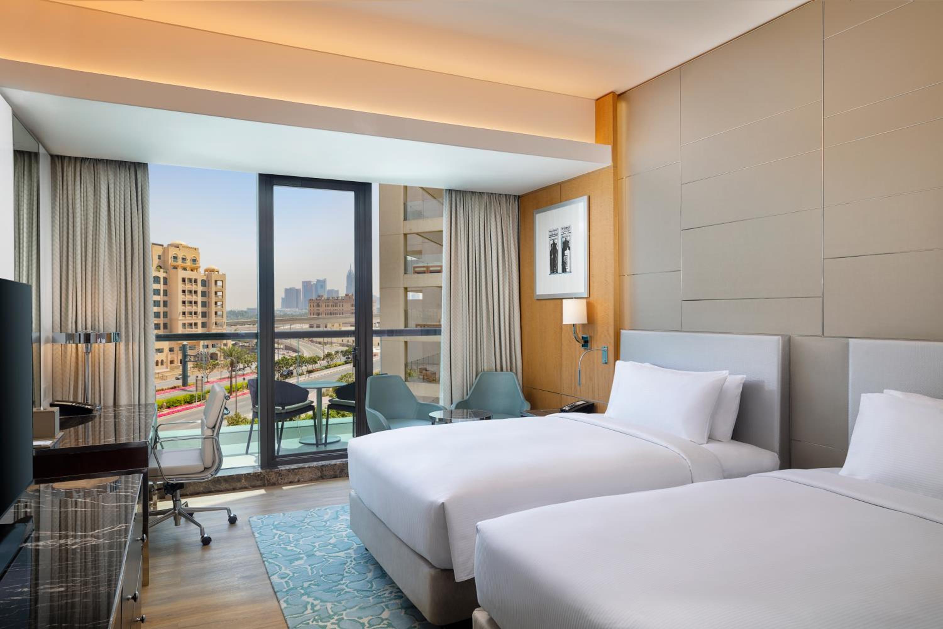 Double Room with Two Double Beds and Balcony