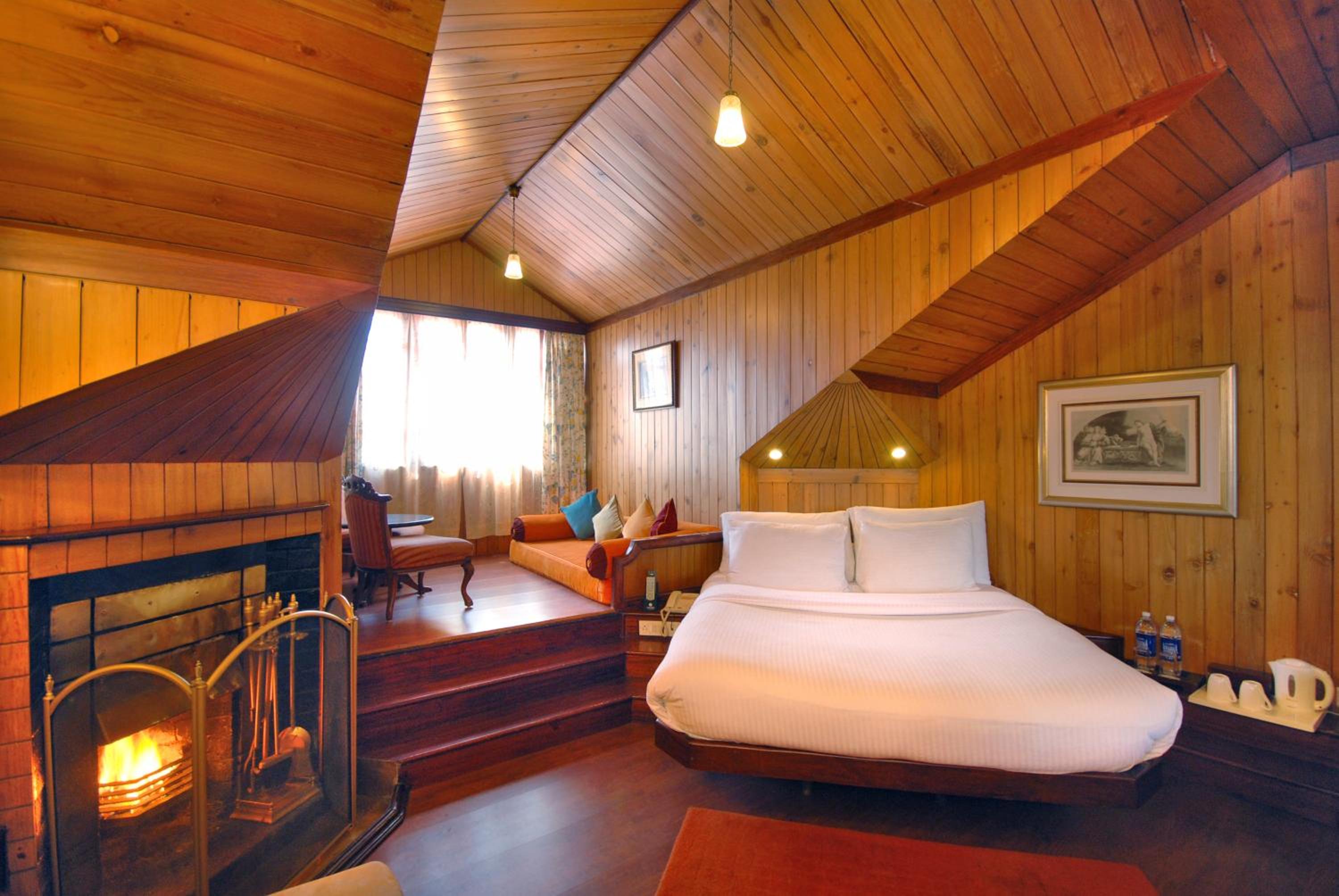 Heritage Attic Room (Queen) - 10% Discount on Foods & Soft Beverages* | 15% Discounts on Laundry Services* | INR 500 spa credit during your stay on selective Massage services. TnC Apply.* | Free Minibar - 2 cans of soft Beverages (Once on Arrival)