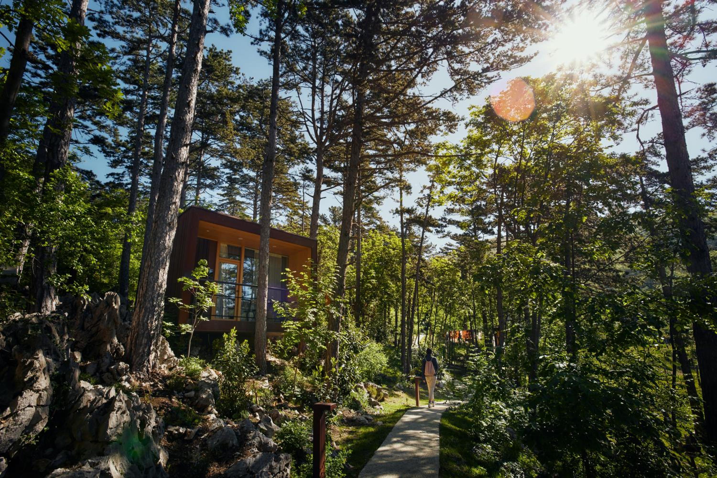 Comfort Glamping Hut with Hot Bath and Balcony photo 3