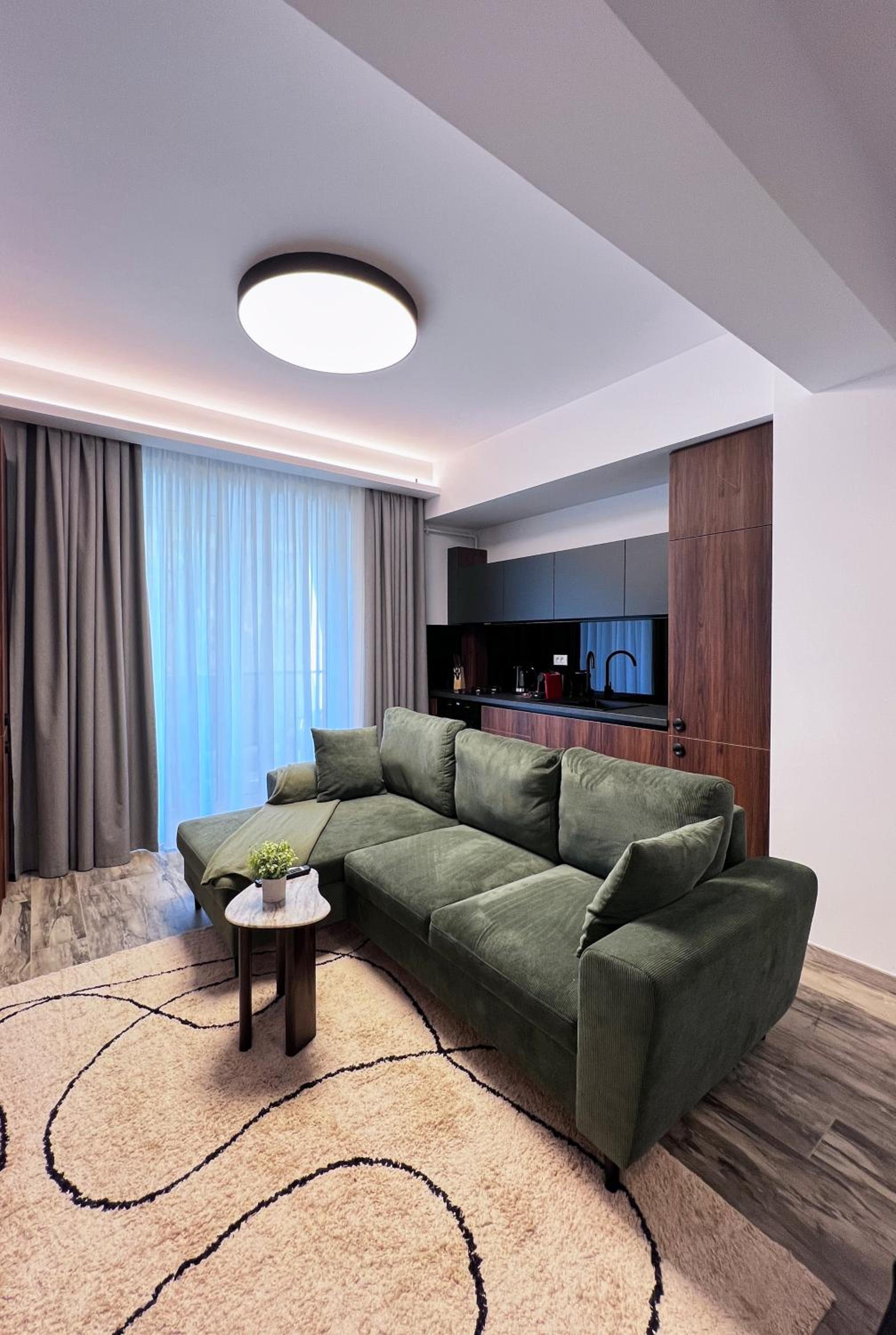 Deluxe One-Bedroom Apartment with Garden View