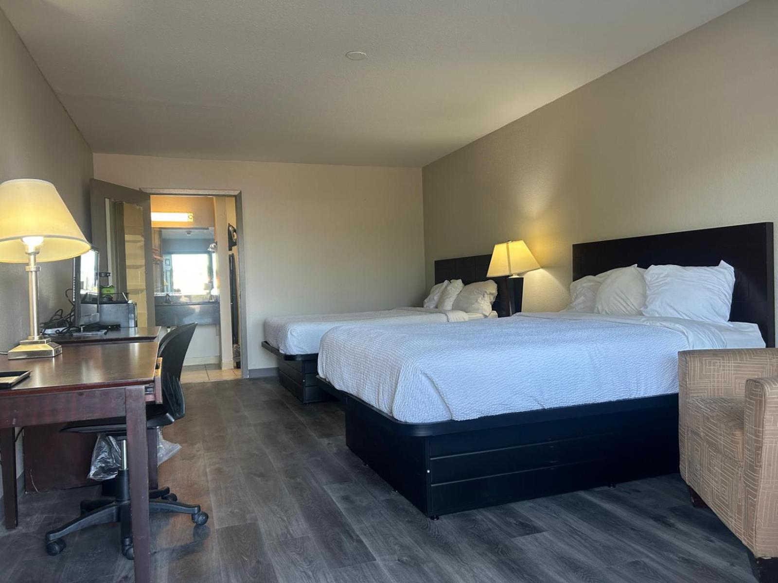 Queen Room with Two Queen Beds, Mobility Access and Roll-In shower, Non-Smoking
