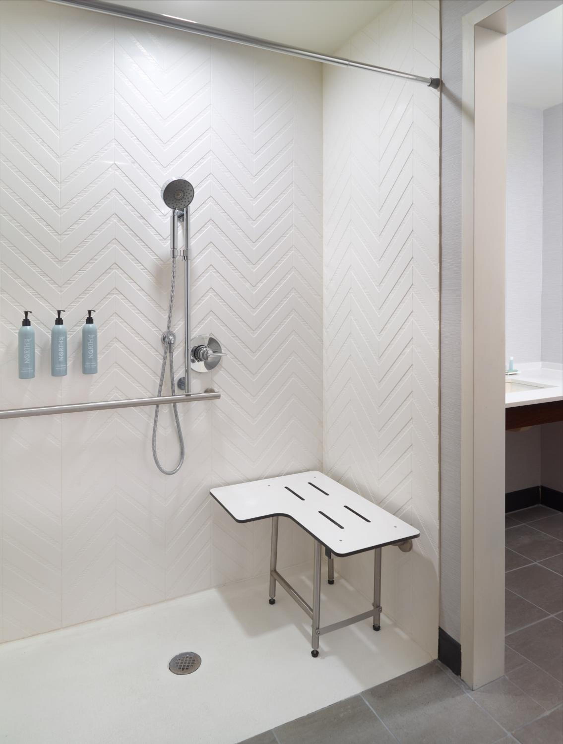 Standard Queen Room with Two Queen Beds - Mobility and Hearing Accessible with Roll-in Shower