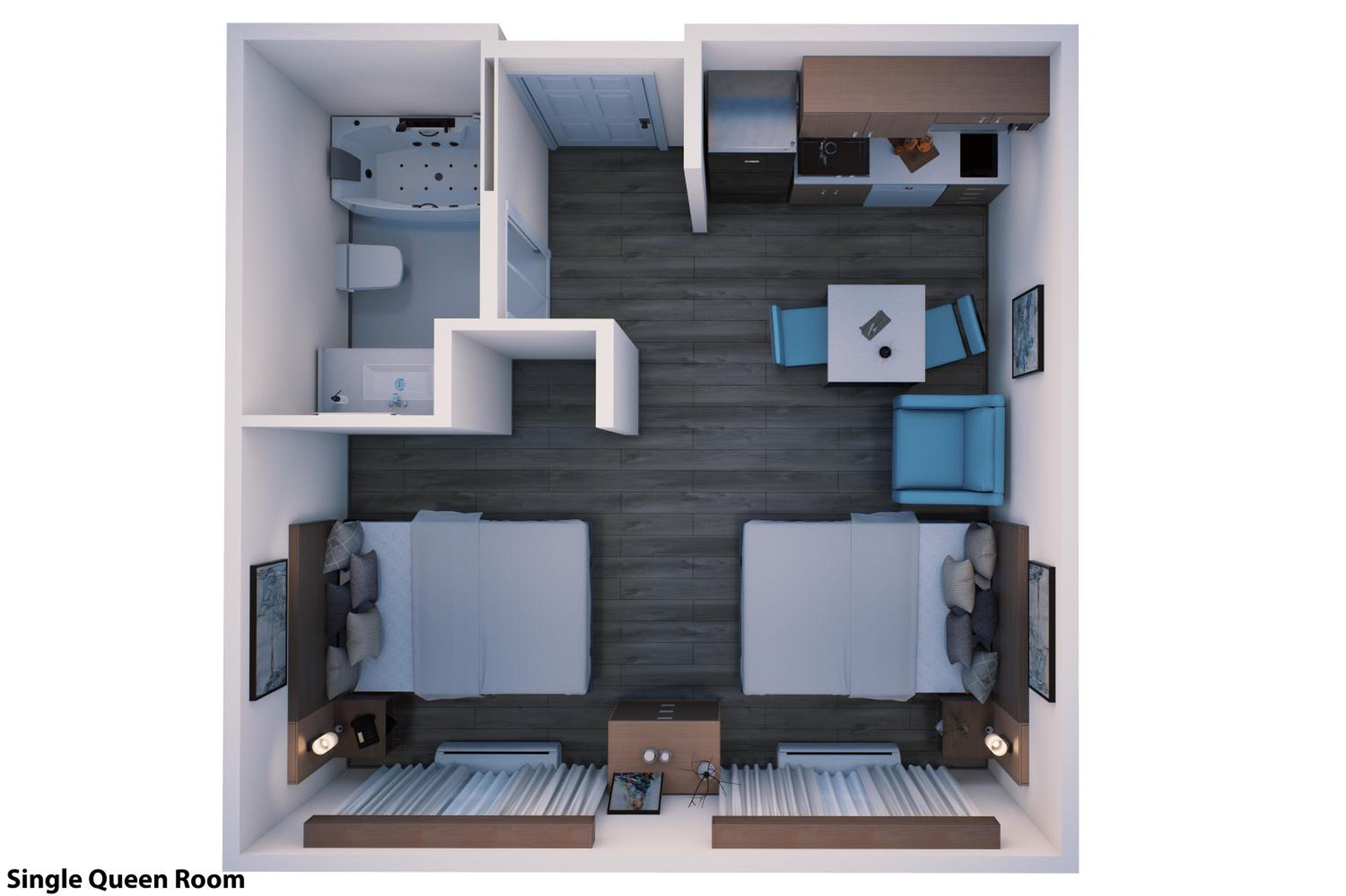 2 Queen Beds Suite, Full Kitchen photo 1