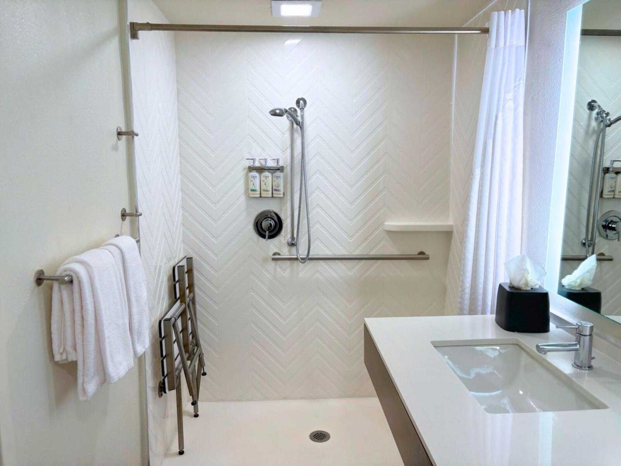 Standard King Room with Mobility Accessible Roll-In Shower