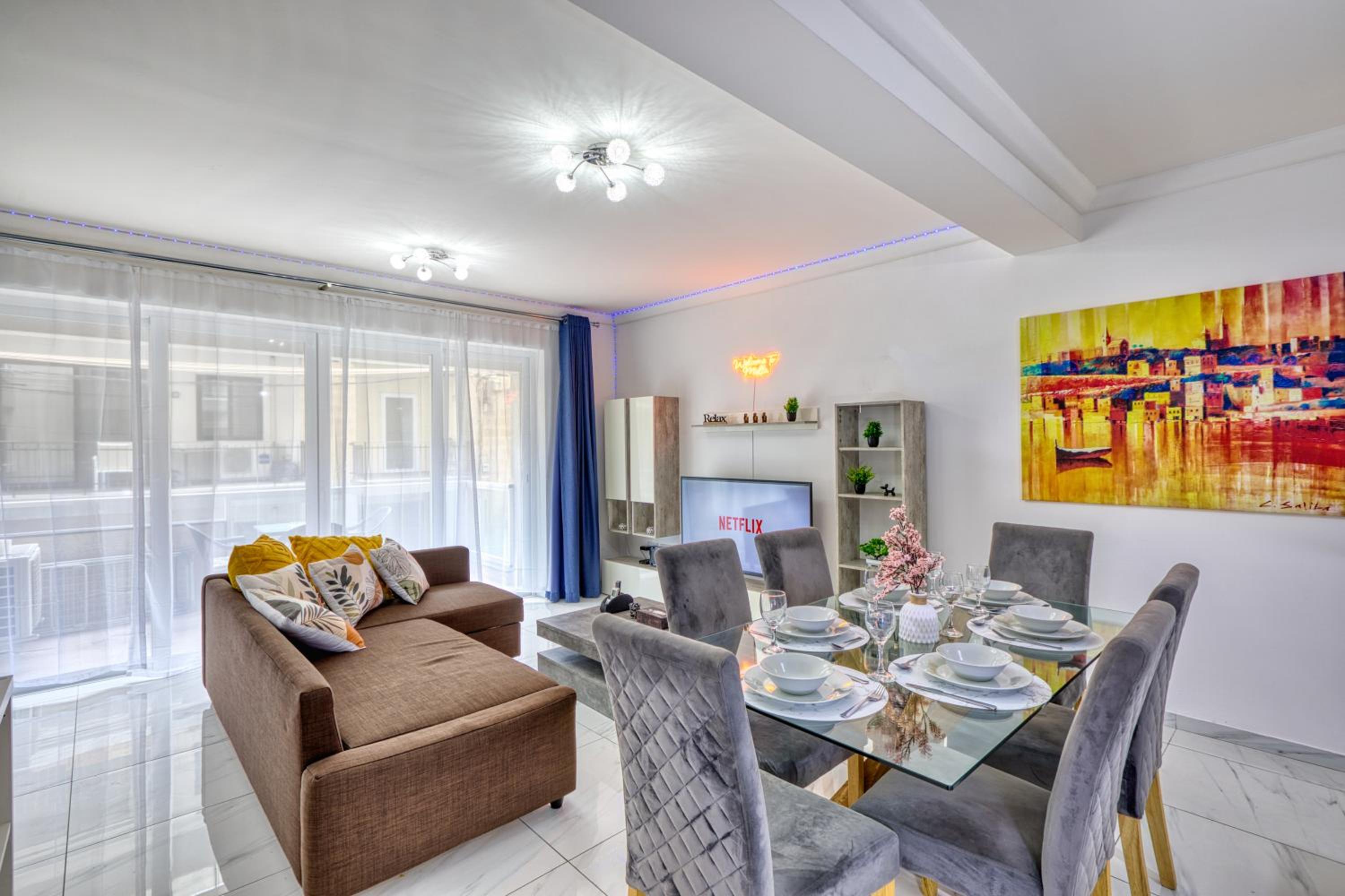 Two-Bedroom Apartment with Balcony and Terrace
