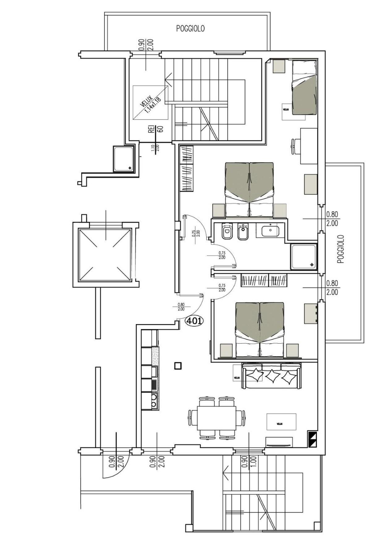 Two-Bedroom Deluxe Apartment with Balcony