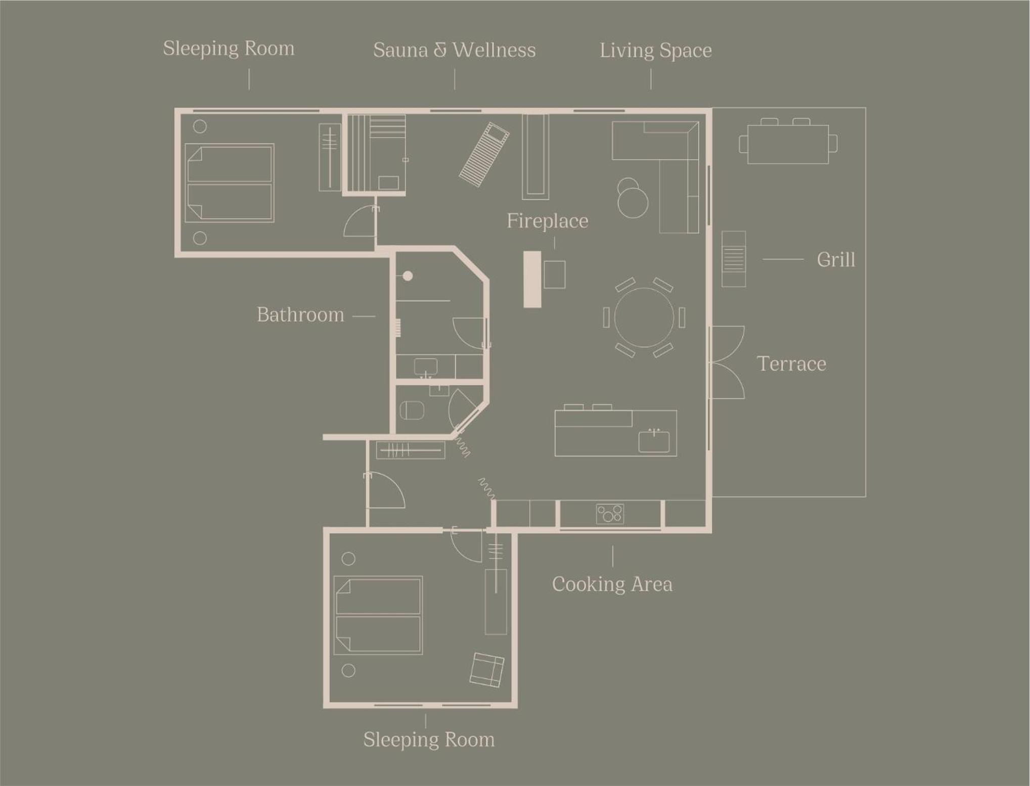 Two-Bedroom Apartment with Terrace