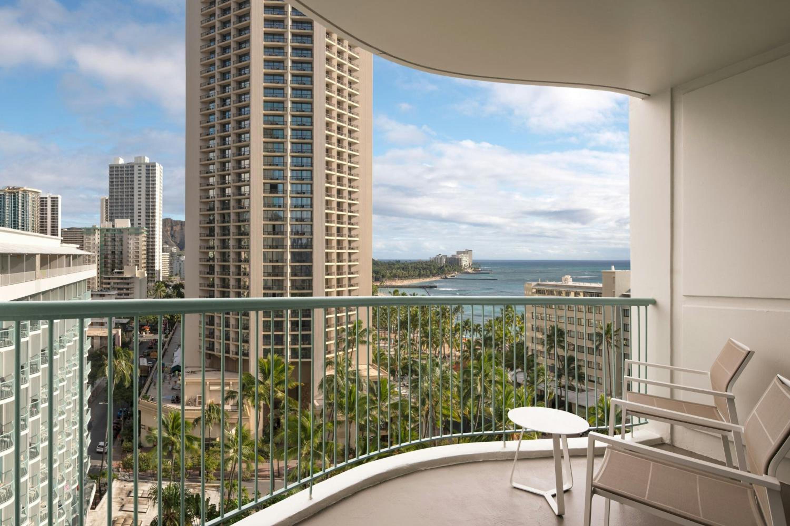 Newly Renovated Double Room with Two Double Beds and Ocean View - Mobility and Hearing Accessible with Transfer Shower