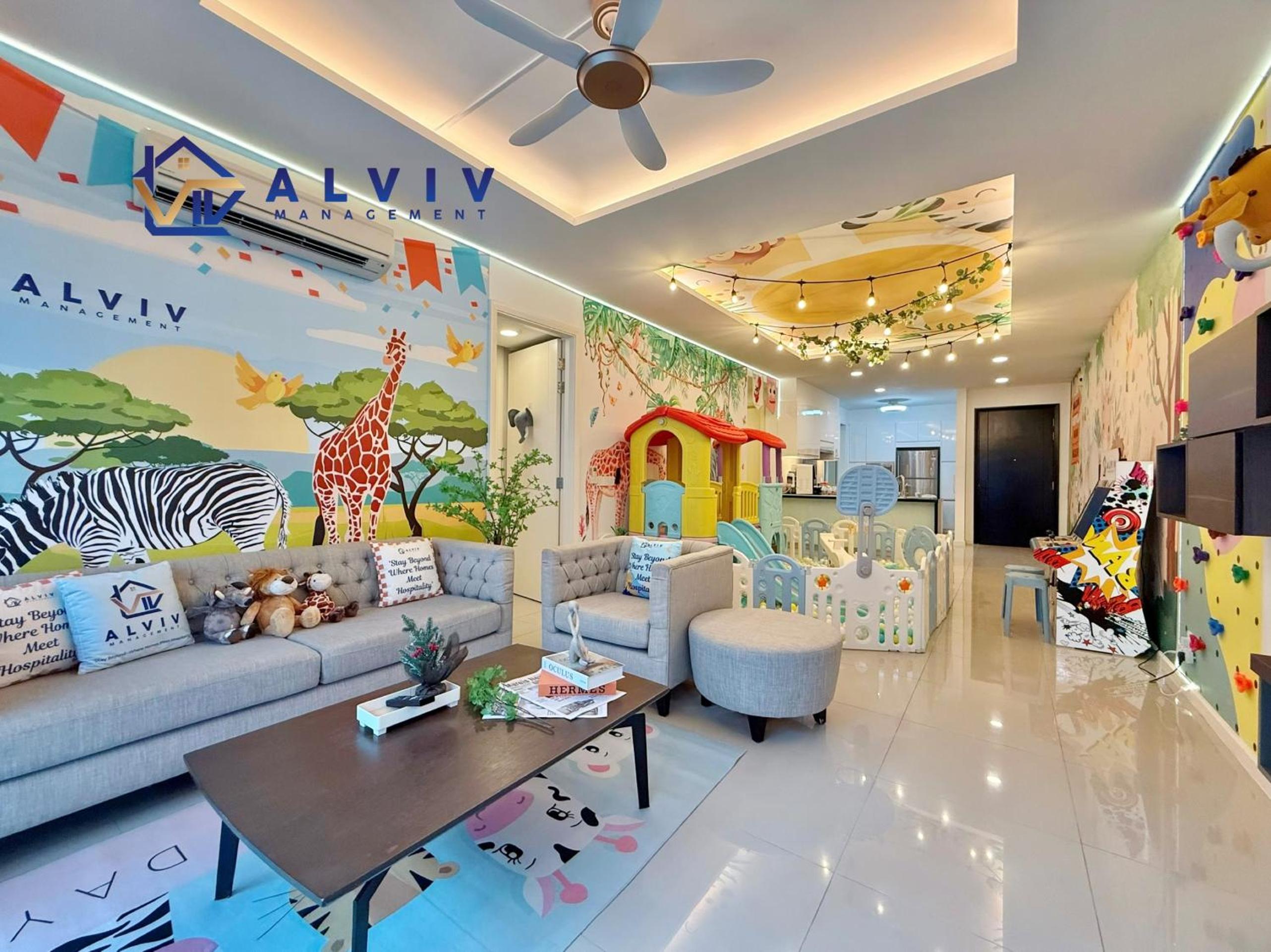 Safari Theme Three-Bedroom Apartment with Kids Playground - Photo 7