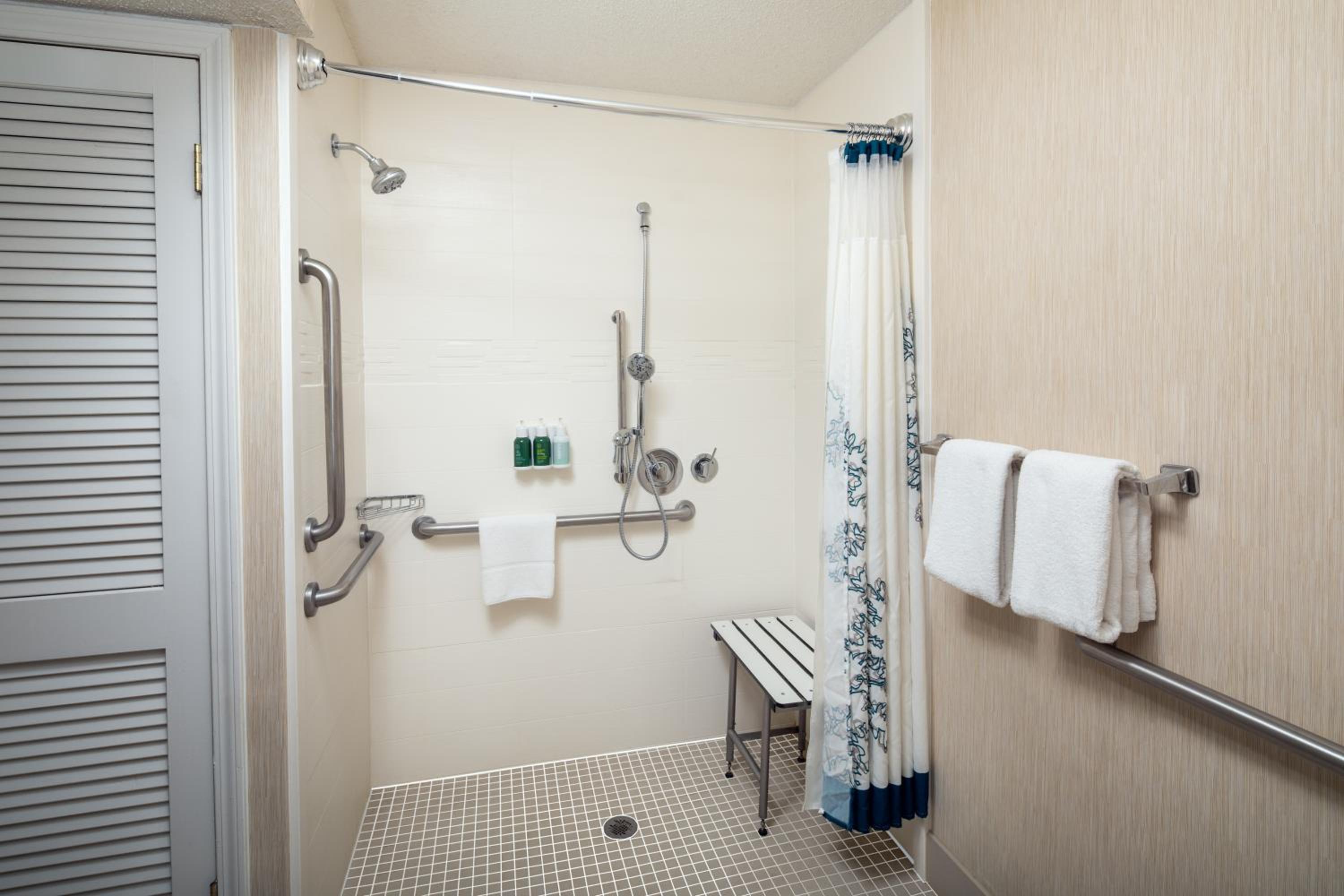Queen Studio with Sofa Bed and Roll-in Shower - Mobility and Hearing Accessible