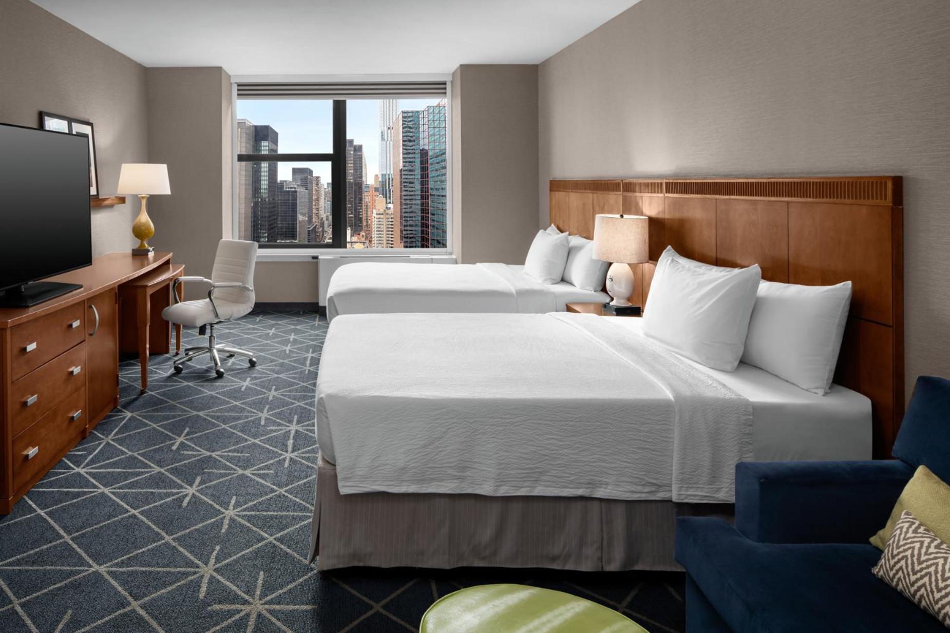 Large Queen Room with Two Queen Beds - Mobility and Hearing Accessible with Transfer Shower
