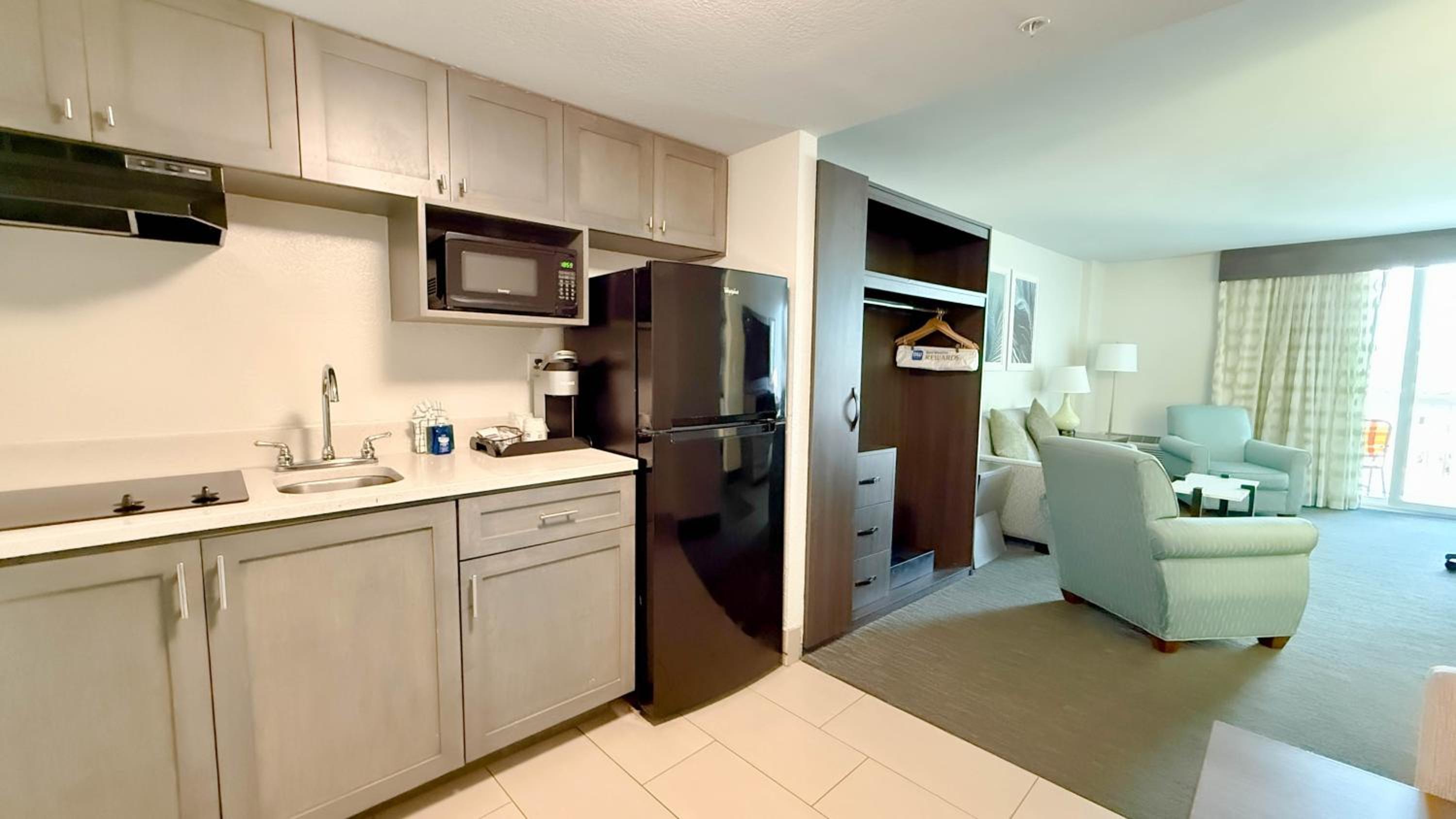 Two-Room Queen Suite with Two Queen Beds, Sofa Bed, Balcony, Partial Ocean View and Kitchenette - Non-Smoking