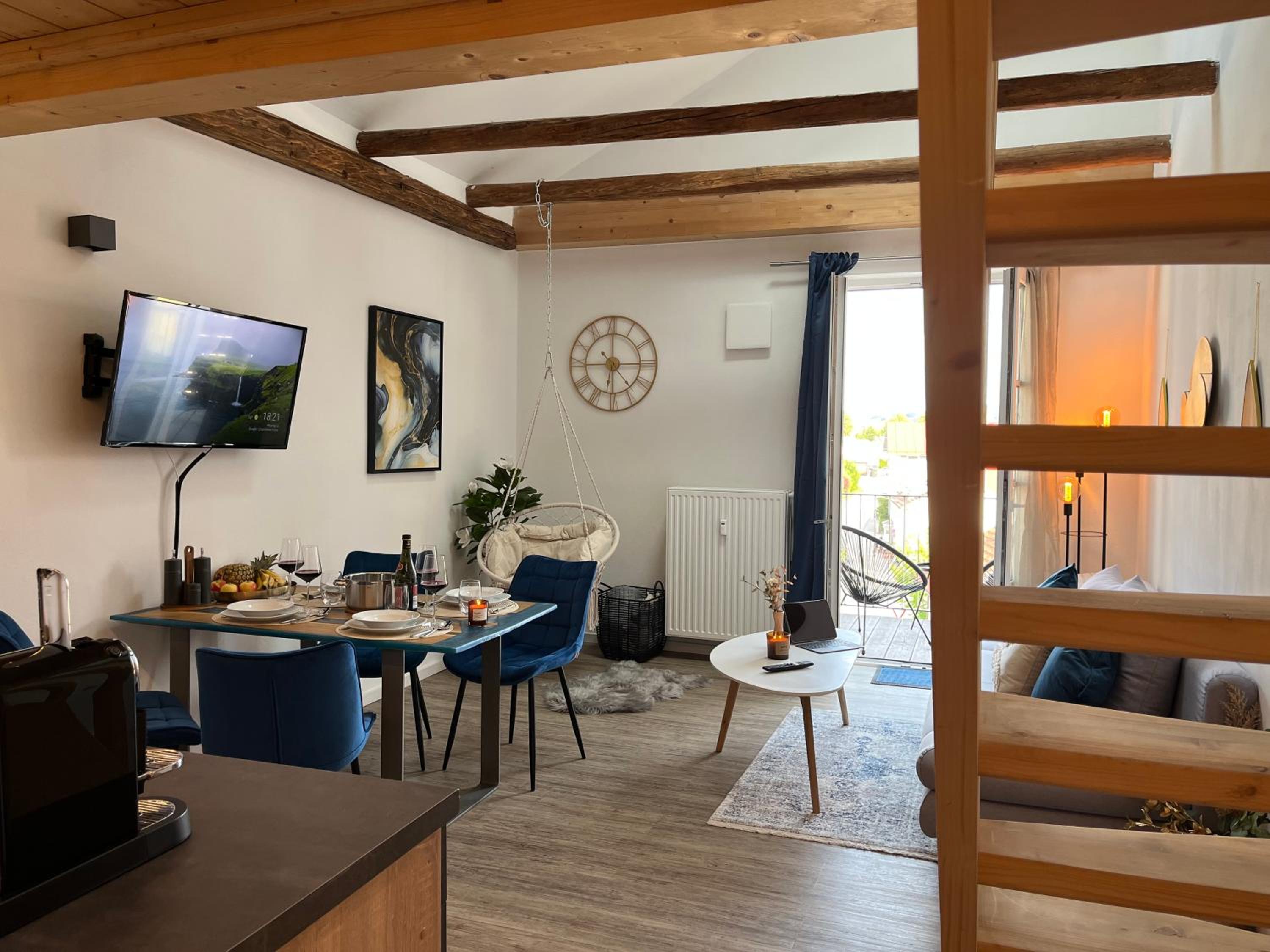 One-Bedroom Loft Apartment with Balcony
